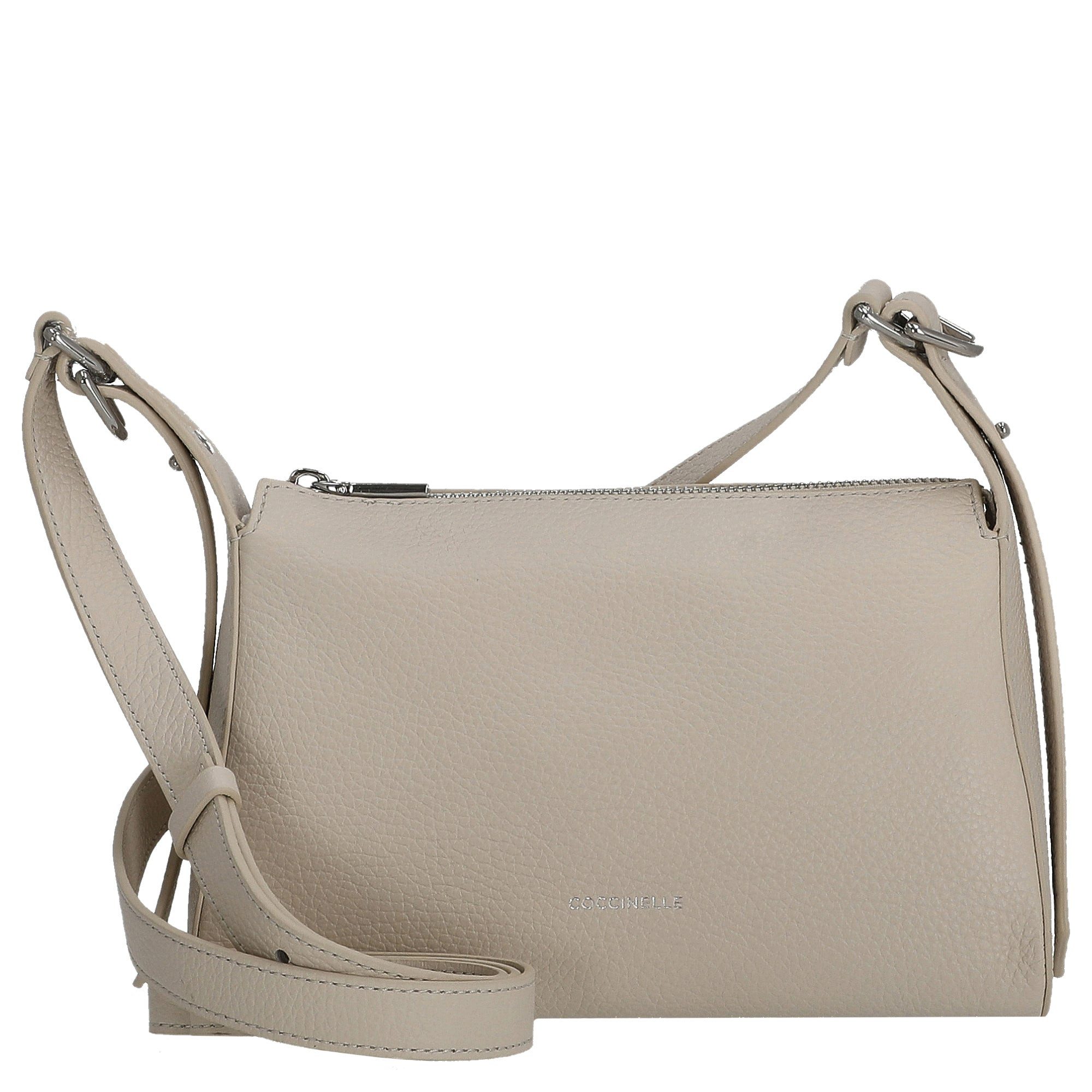 COCCINELLE Umhängetasche Bishop - Umhängetasche 22 cm (lambskin white)