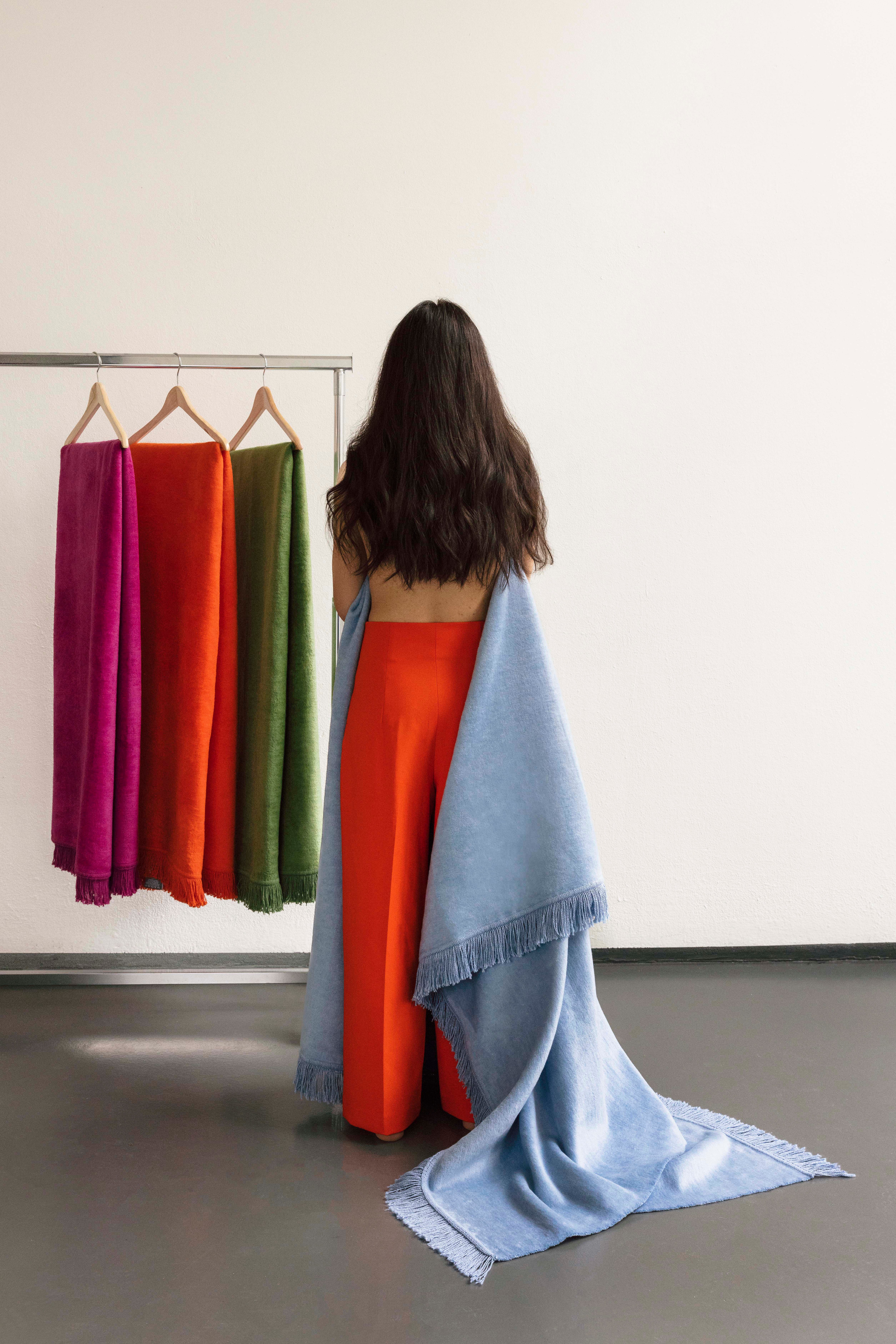 Wohndecke SYDNEY, PAD, Made in Europe, Uni Farben, mit Fransen, 150x200 cm