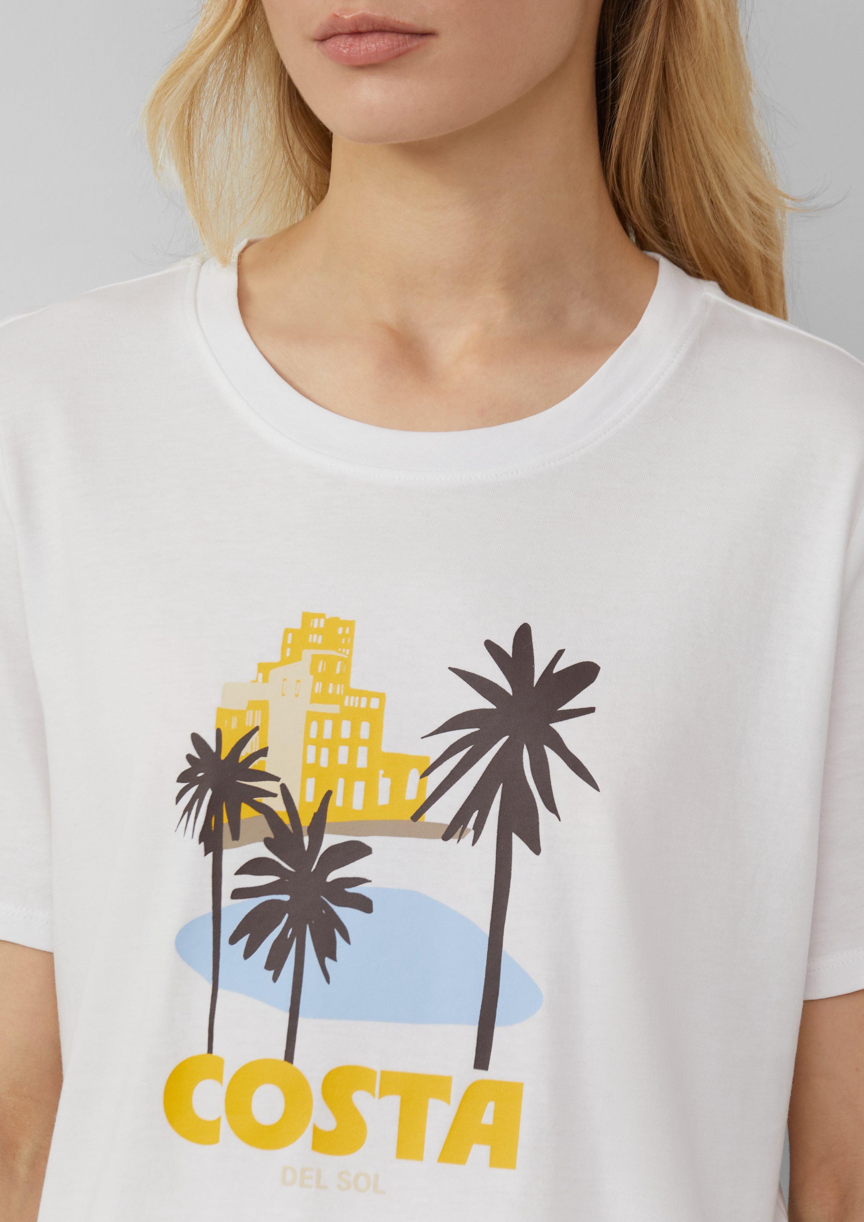 s.Oliver Kurzarmshirt T-Shirt mit Frontprint günstig online kaufen