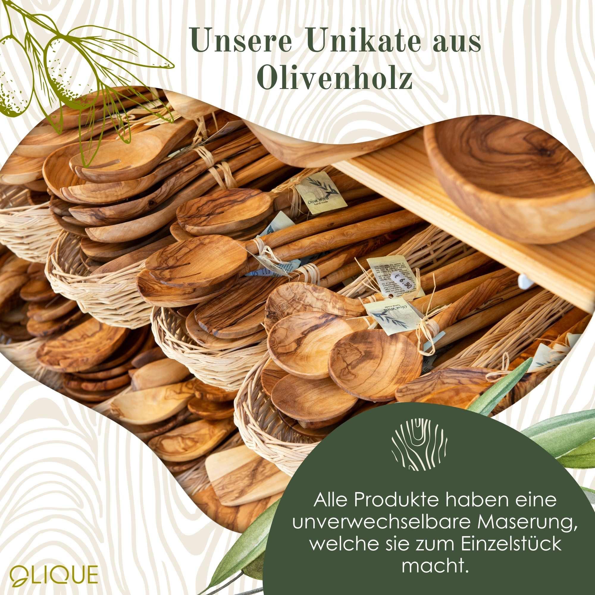 OLIQUE Grillzange 42 cm aus Olivenholz – Made in Germany, Made in Germany