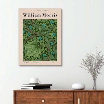 Posterlounge Holzbild William Morris, Forget Me Nots No. 84, Wohnzimmer Vintage Malerei