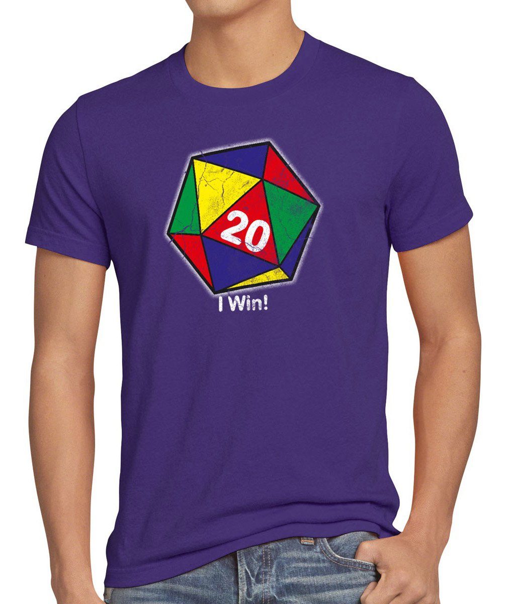 style3 Print-Shirt Herren T-Shirt Sheldon W20 Zauberwürfel big cooper theory the bang mathematik lila