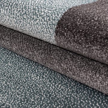 Teppich Kariert Design, SIMPEX24, Läufer, Höhe: 11 mm, Kurzflor Teppich Wohnzimmer Kariert Design Blau Teppich im modern Stil