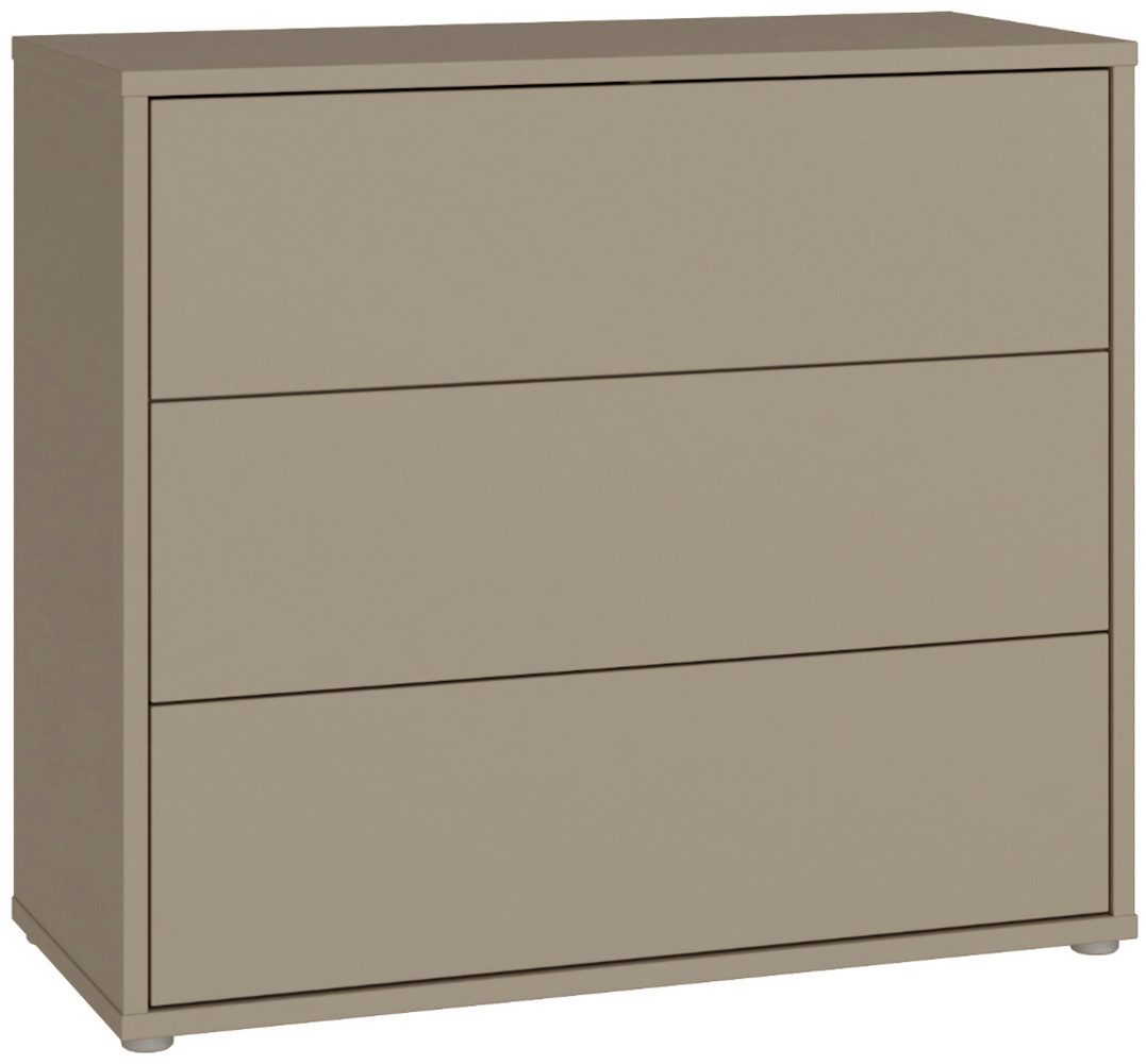 FORTE Kommode Alice Springs, Kommode, 3 Schubkästen B/H/T 94,8/83,1/41,5, Schubkästen mit Vollauszug, grifflos,Push to open