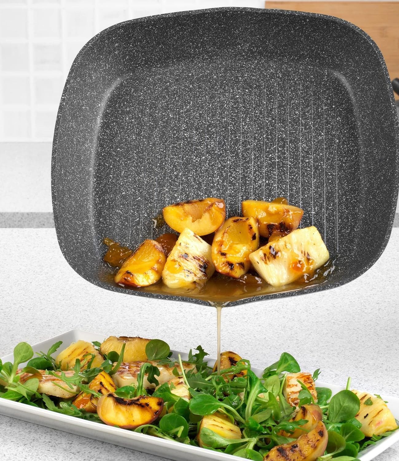 Royalty Line Bratpfanne Royalty Line Grillpfanne Induktion Ø 28cm Grillpfanne, Edelstahl