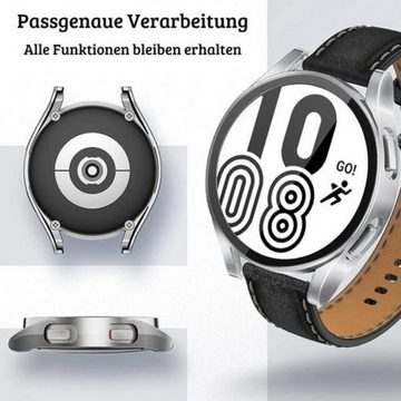 SmartUP Smartwatch-Hülle 2X Schutzhülle für Samsung Galaxy Watch 5 40mm / 44mm Schutzglas, Schutzglas, Stoßfest, Displayschutz, Rundumschutz