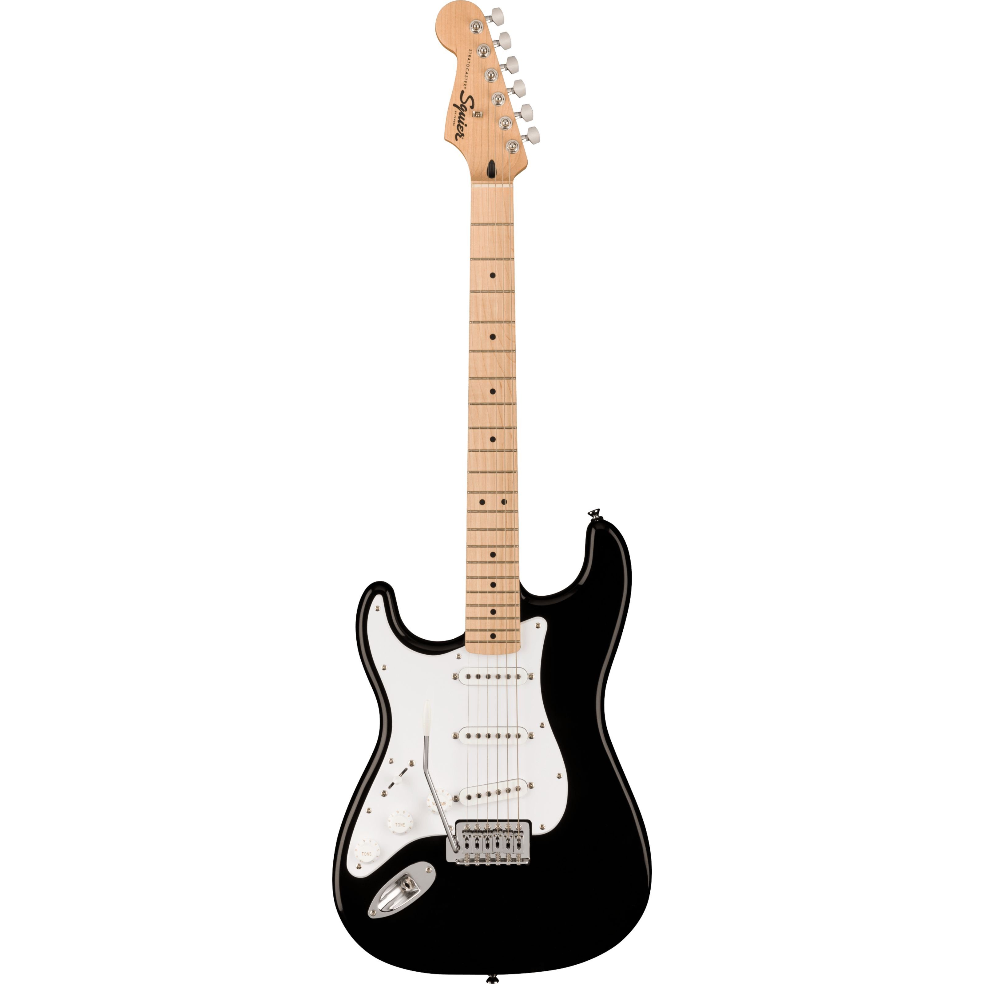 Squier E-Gitarre, E-Gitarren, ST-Modelle, Sonic Stratocaster Left-Handed MN Black - E-Gitarre