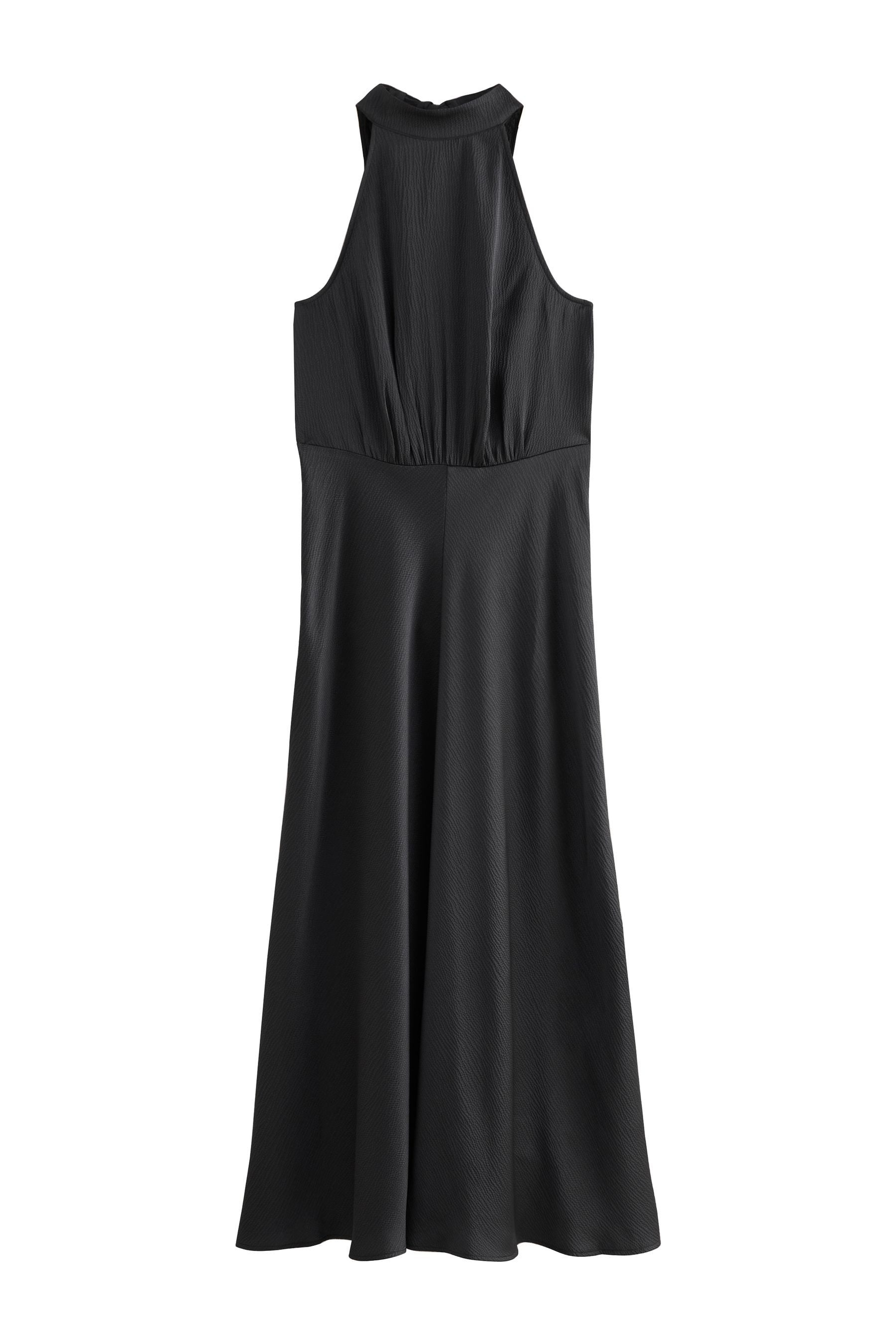 Next Midikleid Neckholder-Midikleid aus strukturiertem Satin (1-tlg) günstig online kaufen