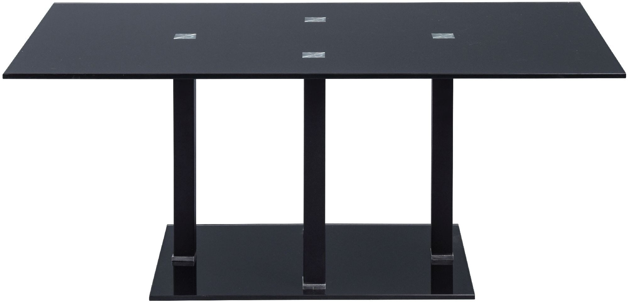 M2 Kollektion Couchtisch, Metall Sicherheitsglas Rechteckig 100x45x60cm