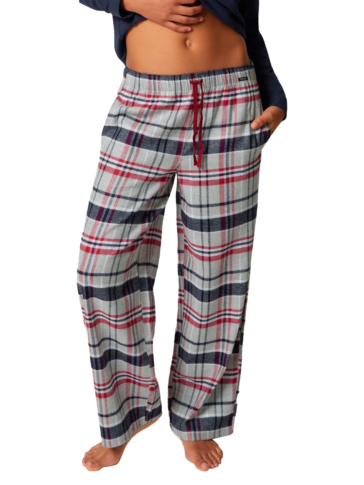Skiny Loungehose Damen Hose lang Night In Skiny Flanell (Stück, 1-tlg)