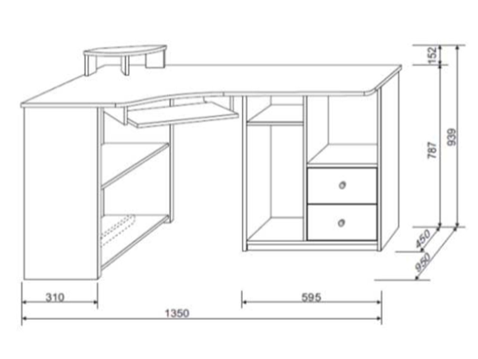 Bega Consult Eckschreibtisch 135 x 94 günstig online kaufen