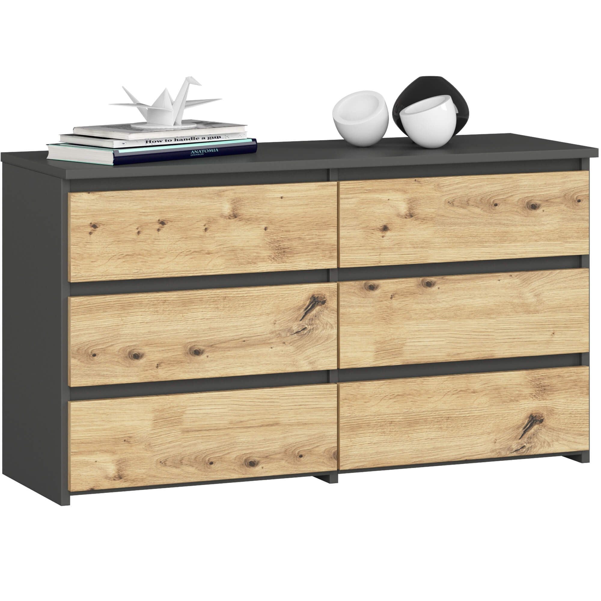 Raumhirsch Furniture Kommode 6 Schubladen - Stylisches Sideboard - Möbelstück, (viele Farbvarianten - Maße: 100 x 57 x 35 cm) - Hochwertig & stabil
