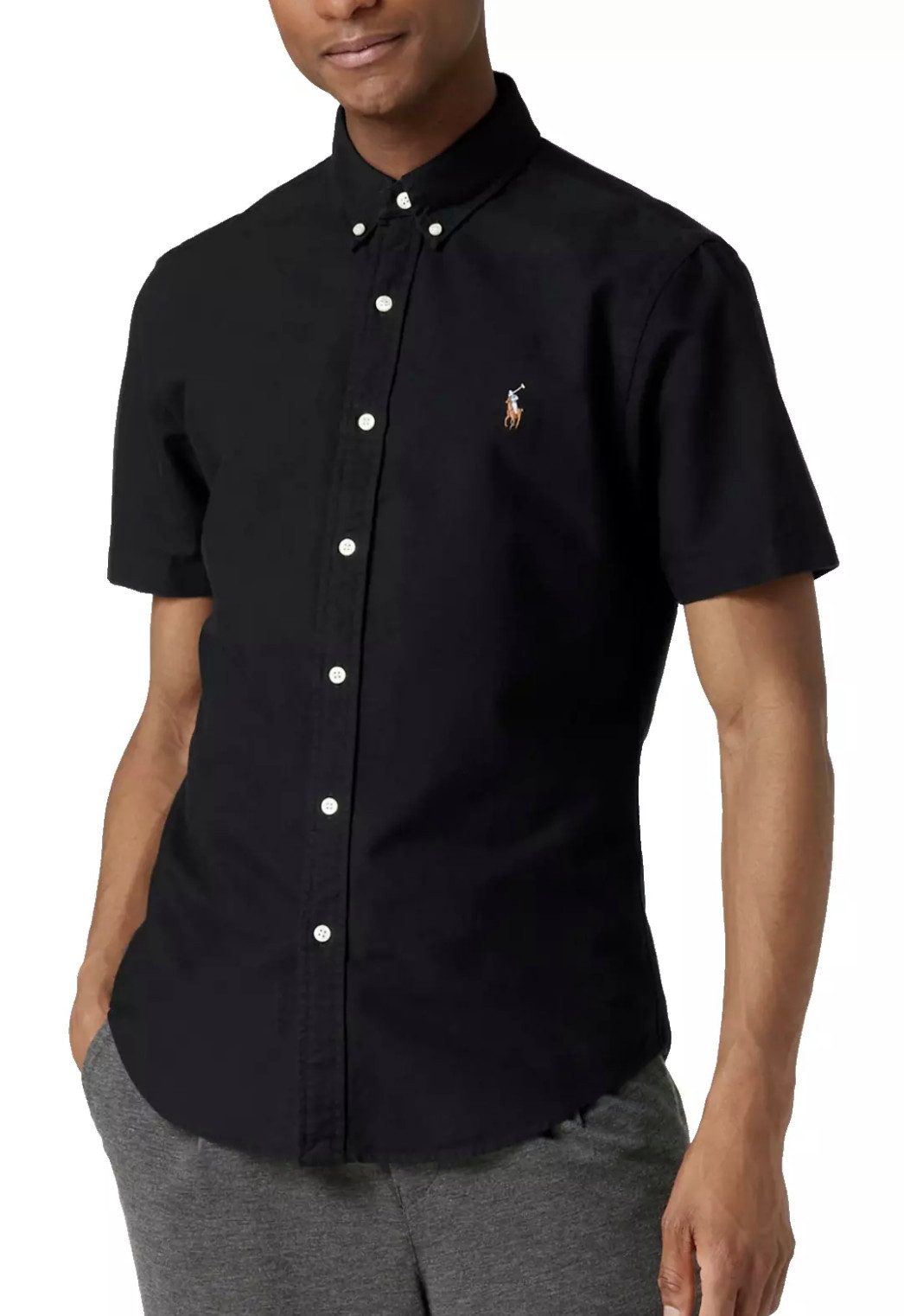 Polo Ralph Lauren Langarmhemd Hemd Oxford Slim Fit Heritage Shirt Button Down M Oxford-Qualität, klassischer Button-down-Kragen, kurze Ärmel