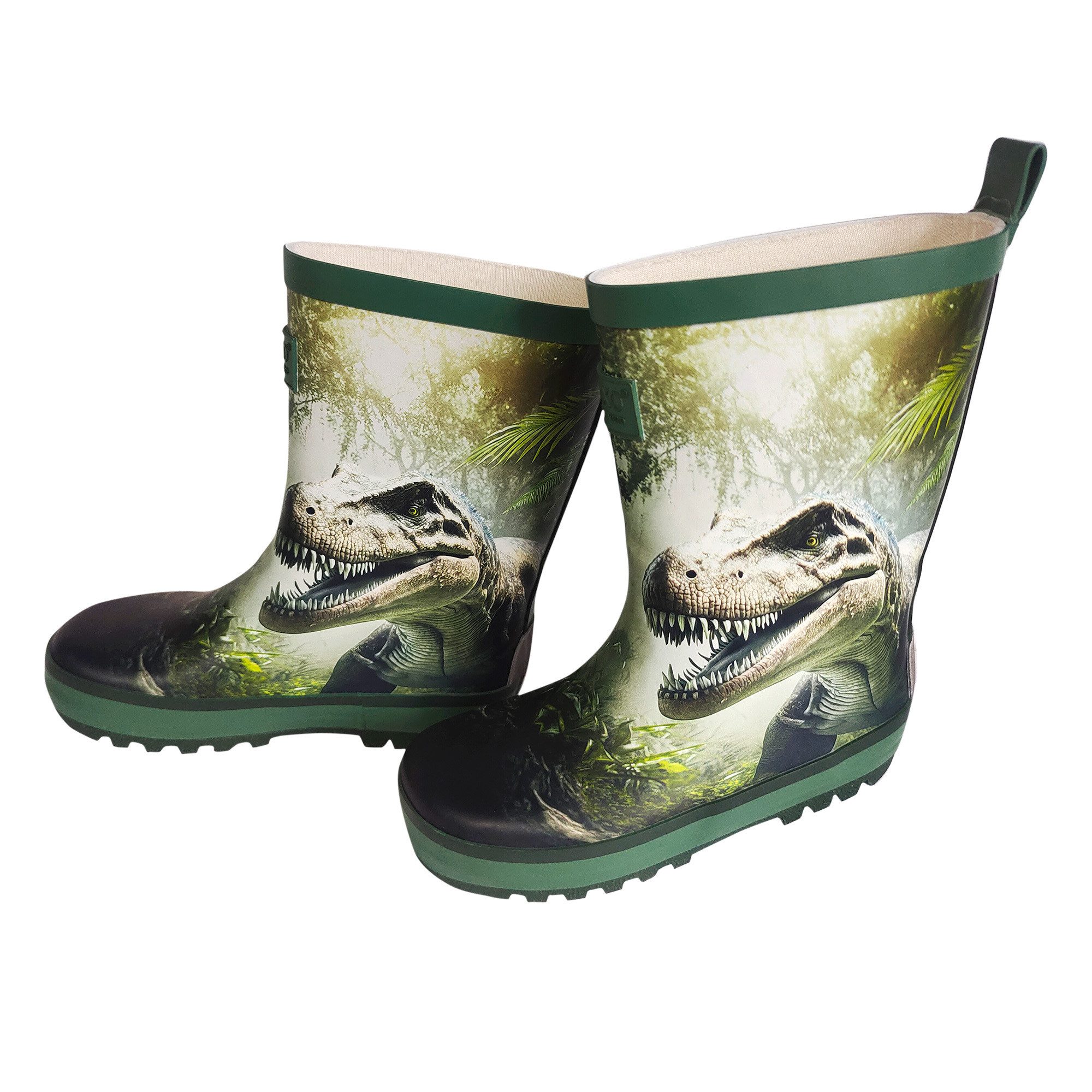 MAXIMO Gummistiefel T-Rex Jerseyfutter, Fotoprint, Reflekt 3M Gummistiefel (2-tlg)