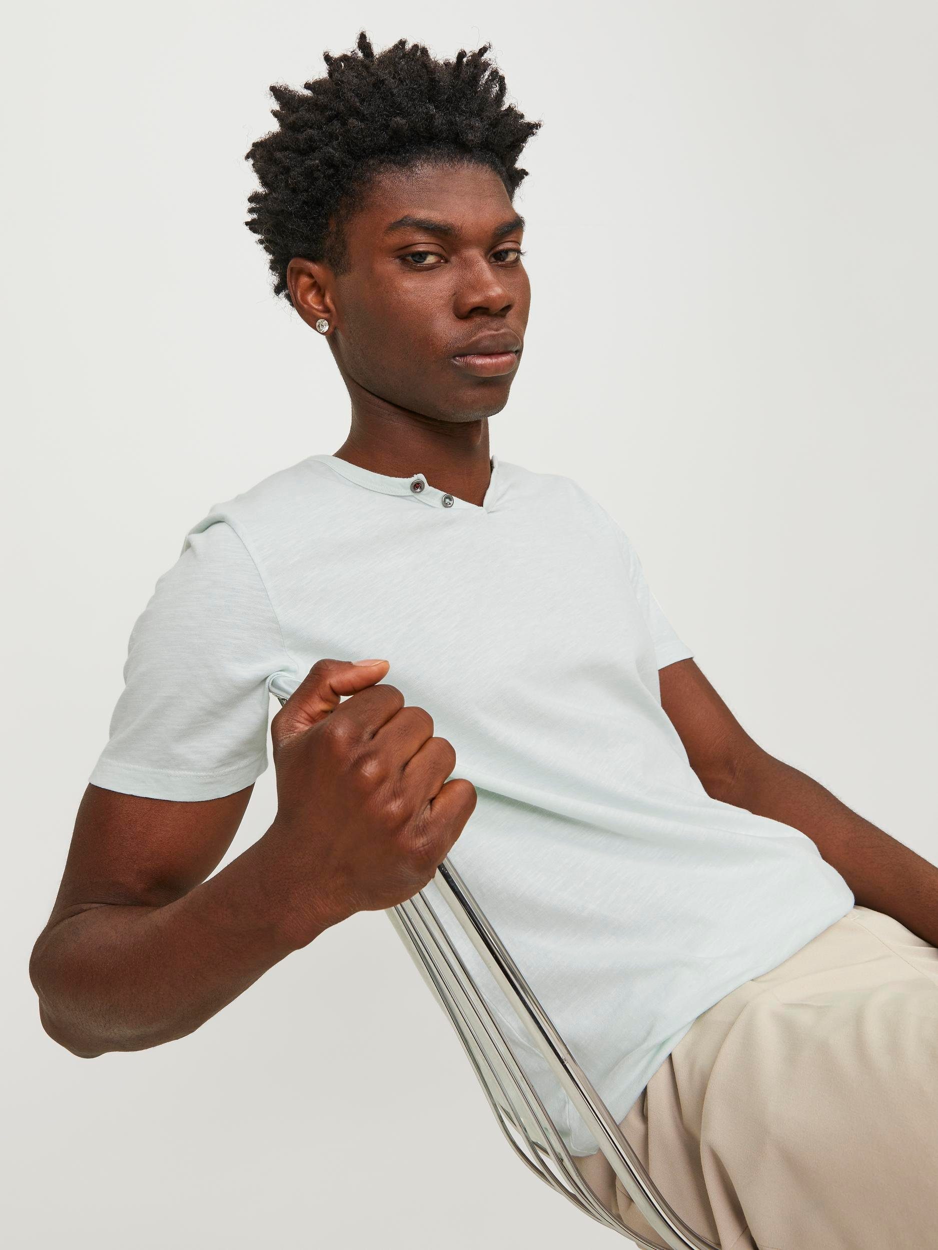 Jack & Jones T-Shirt JJESPLIT NECK günstig online kaufen
