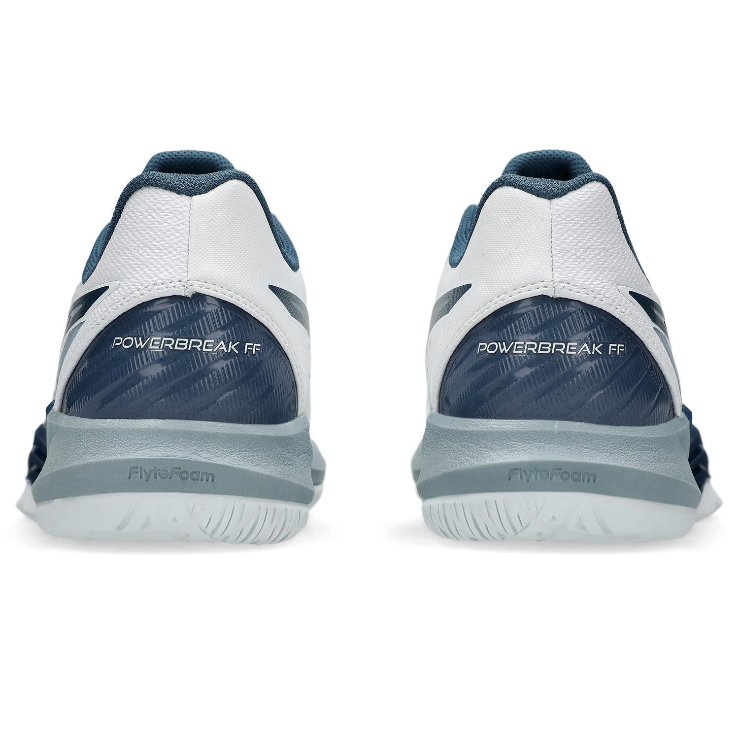 Asics POWERBREAK FF - Herren Hallenschuh - White/Vintage Indigo Handballschuh