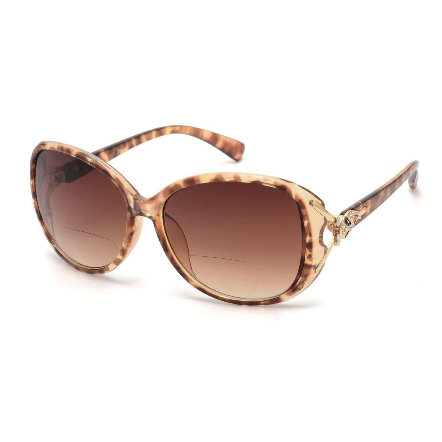 LuxusKollektion Retrosonnenbrille Bifokale Lese Sonnenbrille Damen Schildpatt 2.75