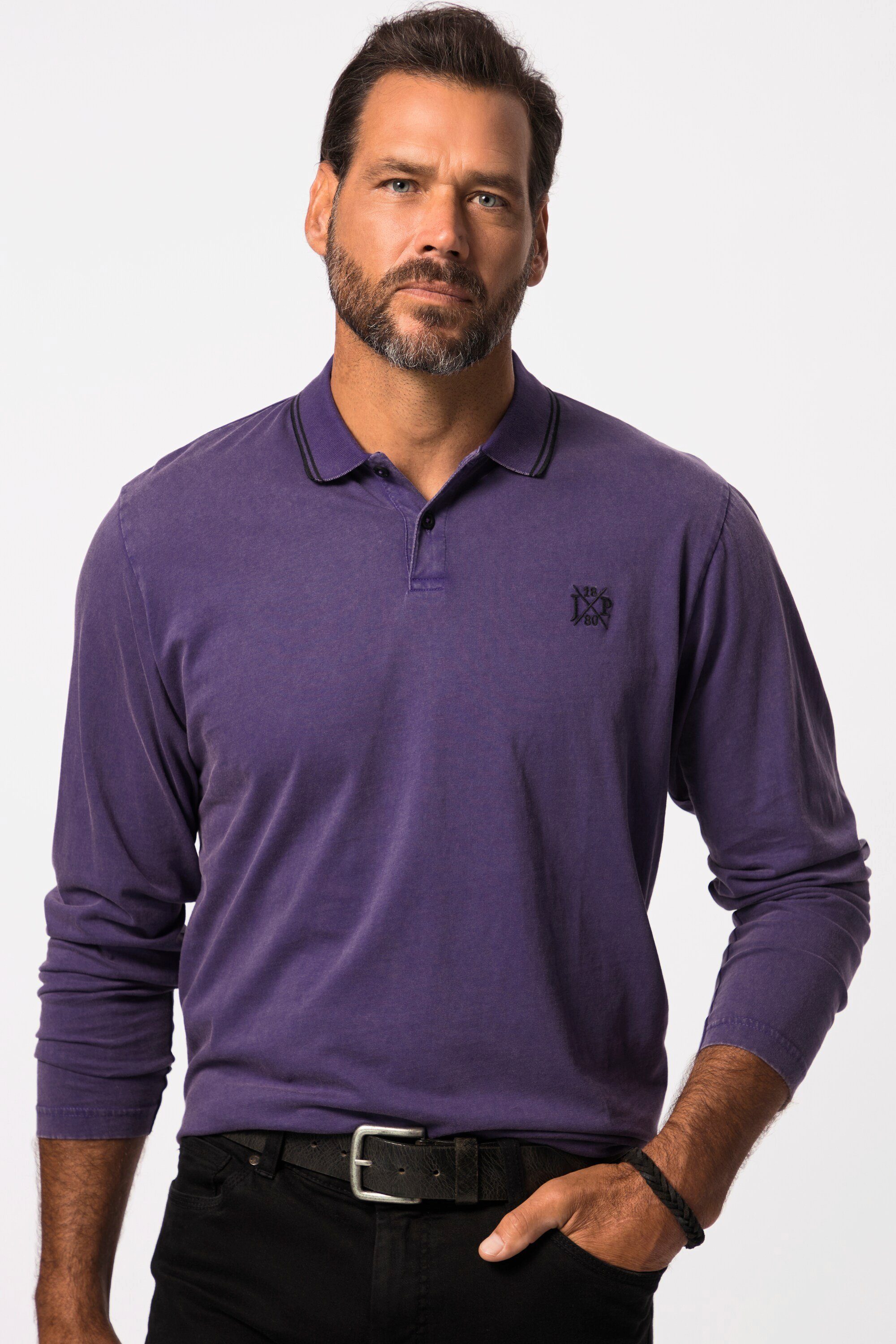 JP1880 Poloshirt Poloshirt Langarm Vintage-Look Polokragen günstig online kaufen