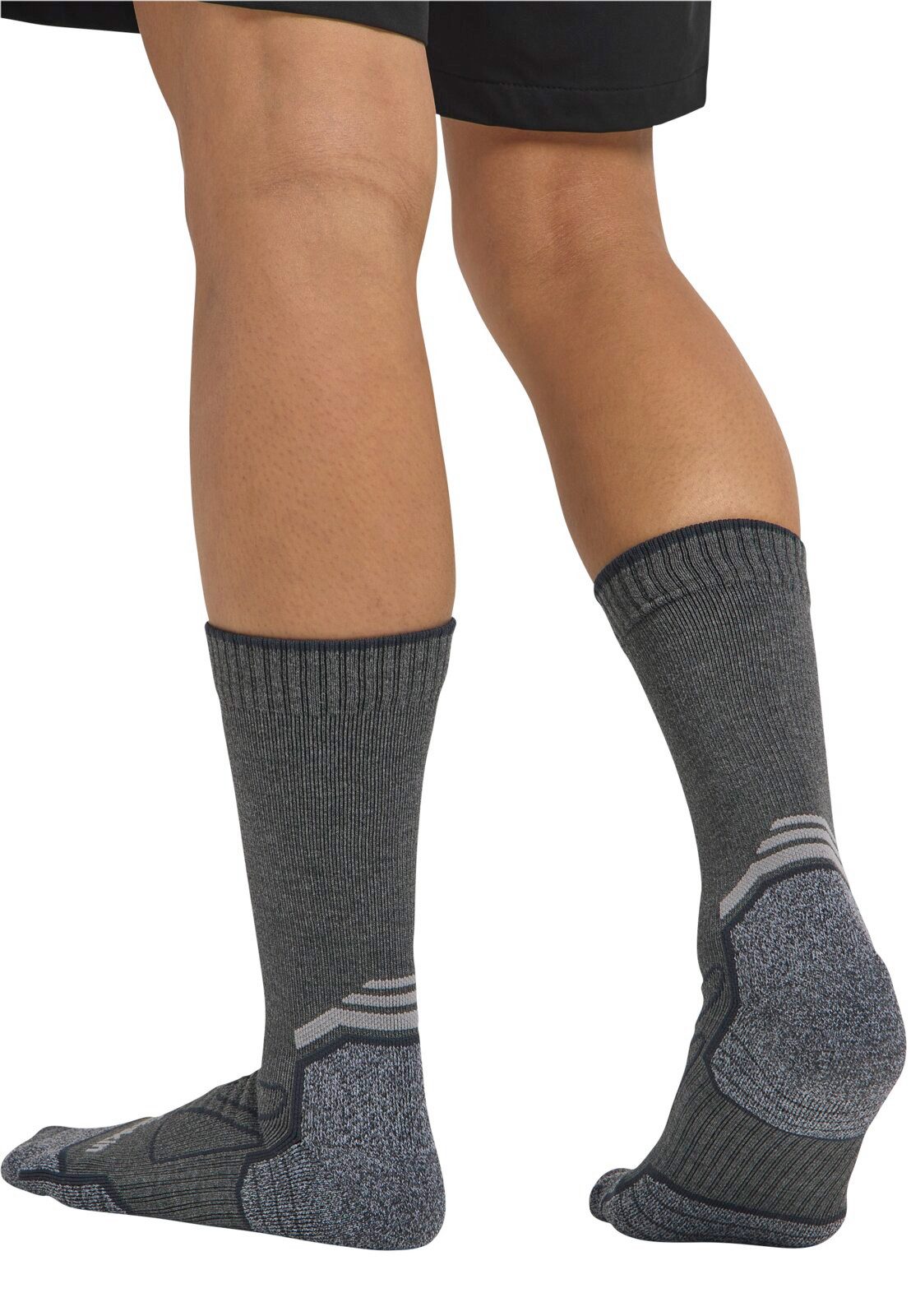 Jack Wolfskin Wandersocken Crew Vojo Light CL (geruchshemmend, schnelltrocknend) grau - 1 Paar