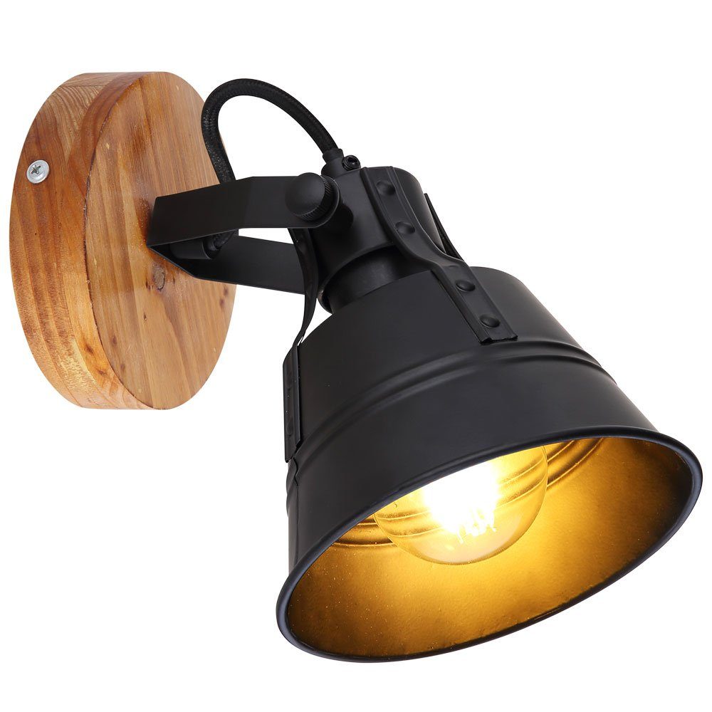 GLOBO LIGHTING Wandleuchte, Leuchtmittel nicht inklusive, Industrie Wand Spot verstellbar Wohn Ess Zimmer Beleuchtung Прожектори