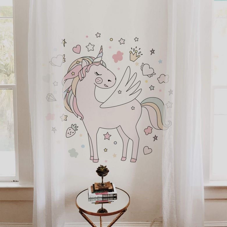 Wall-Art Wandtattoo Einhorn St) Pony (1 Wandaufkleber