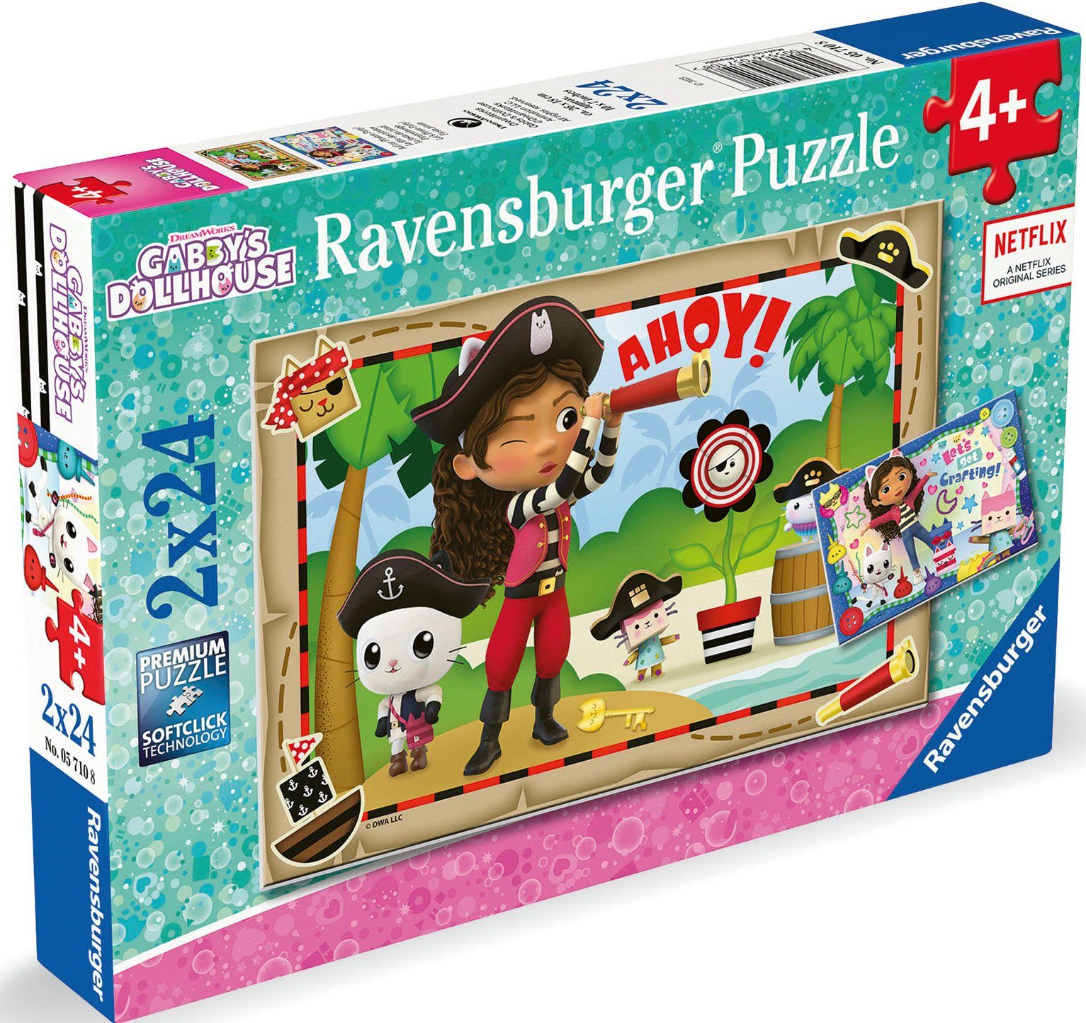 Ravensburger Puzzle Gabby's Dollhouse, 2x24, Puzzleteile, in Made 48 Europe