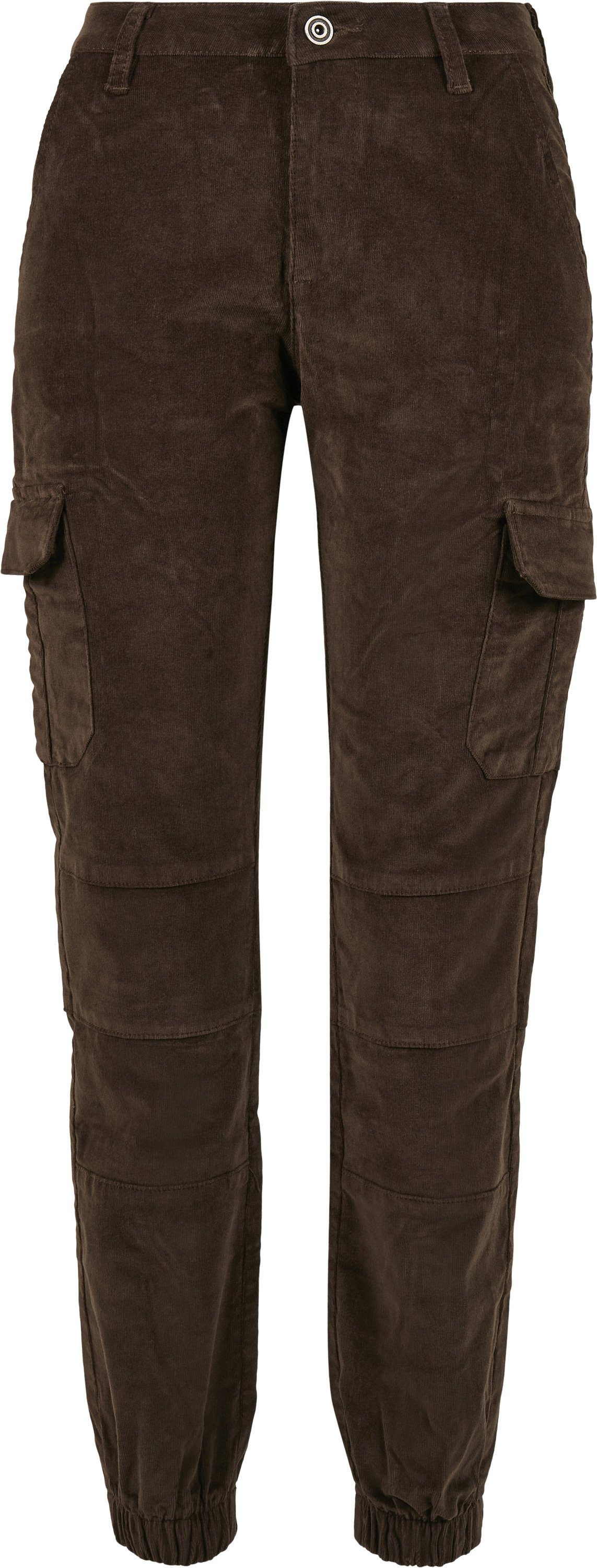 Neueste und Beste URBAN CLASSICS Cargohose High Pants (1-tlg) darkolive Waist Cargo Frauen Corduroy Ladies