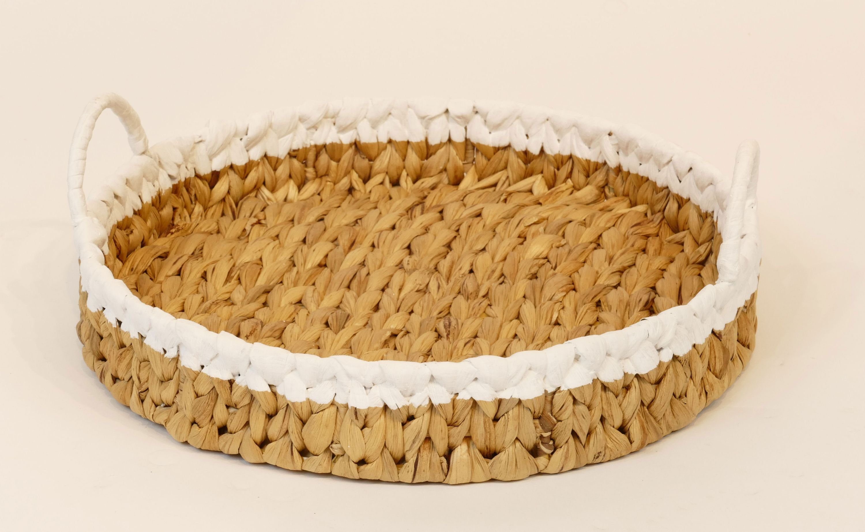ARTRA Dekokorb Aufbewahrungskorb Rund "Carina" aus Wasserhyazinthe Dekotabl günstig online kaufen