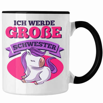 Trendation Tasse Tasse "Ich werde große Schwester" Süße Geschenkidee für werdende Gesc