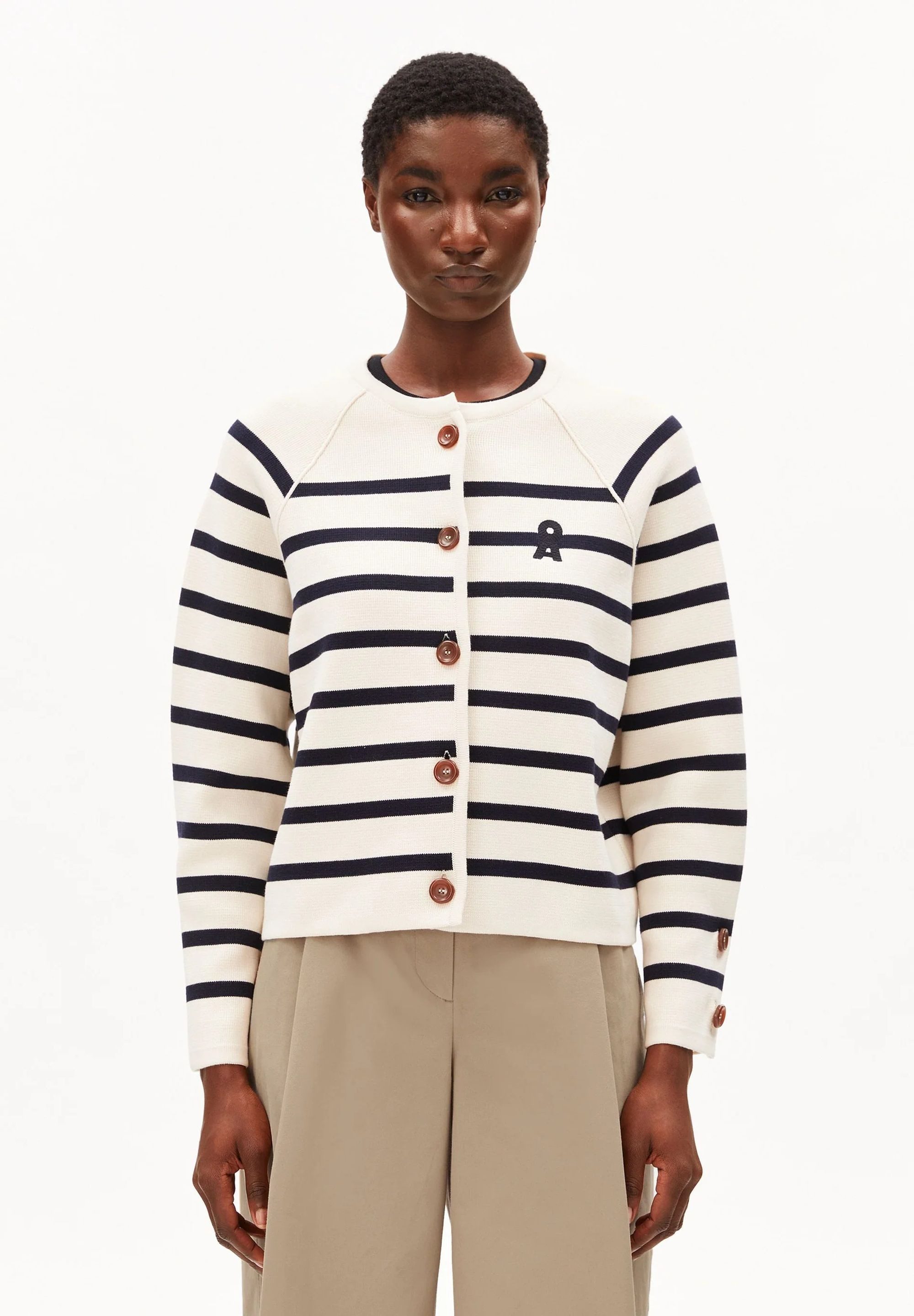 Armedangels Cardigan PLACED STRIPE KNIT CARDIGAN günstig online kaufen