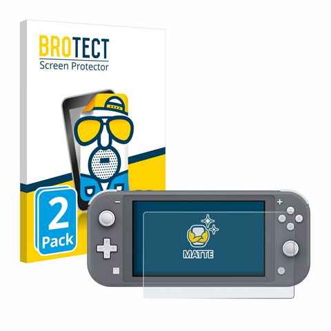 BROTECT Schutzfolie für Nintendo Switch Lite, Displayschutzfolie, 2 Stück, Folie matt entspiegelt