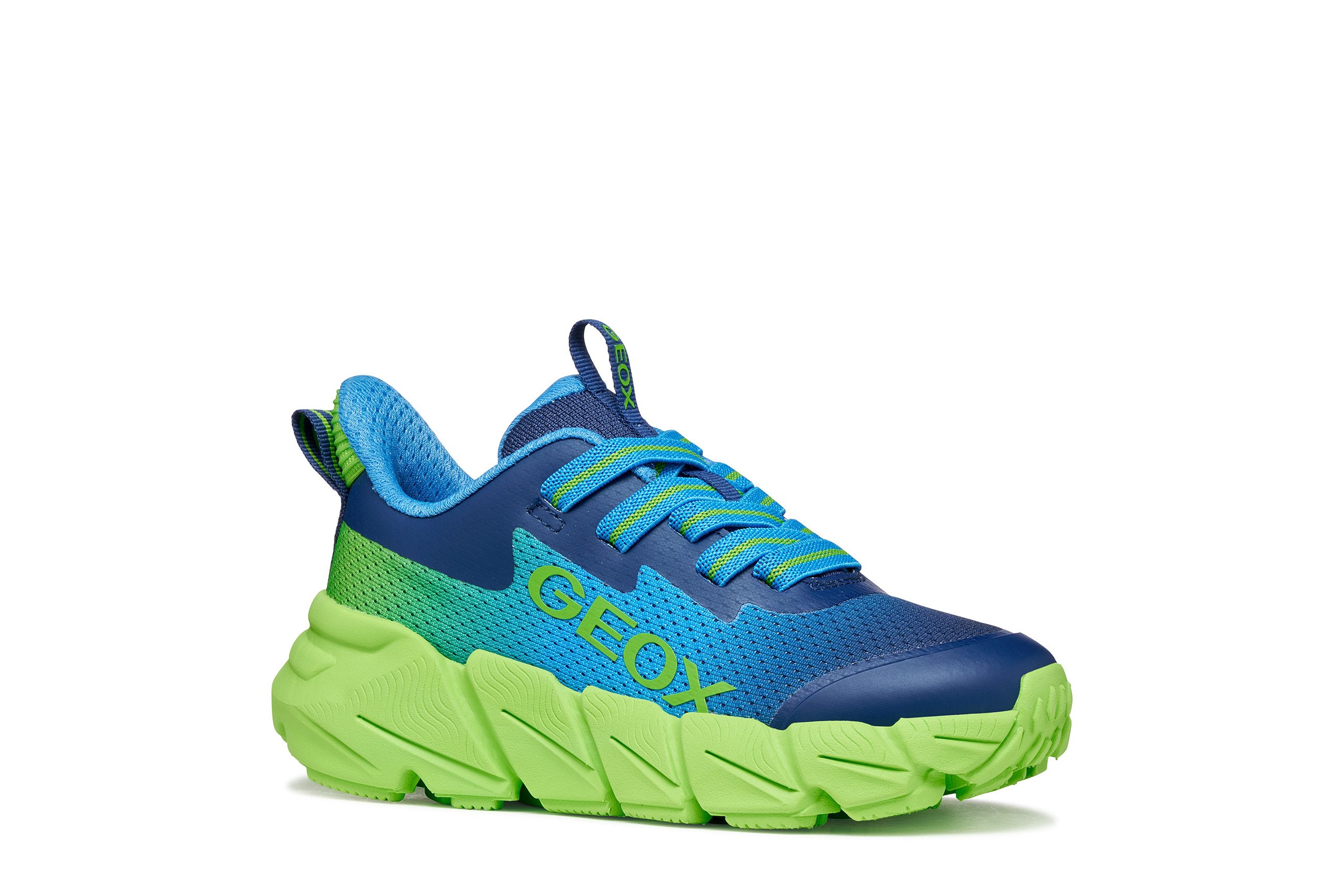 Geox J FLEXYPER FAST BOY Sneaker Slipper mit auffälliger Laufsohle, Größenschablone zum Download