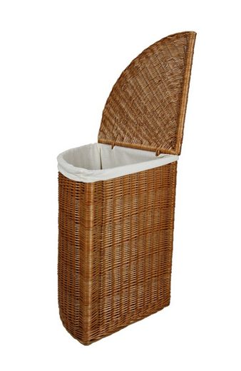 animal-design Wäschekorb, Eckwäschetruhe - 75 L oder 125 L - aus Weide
