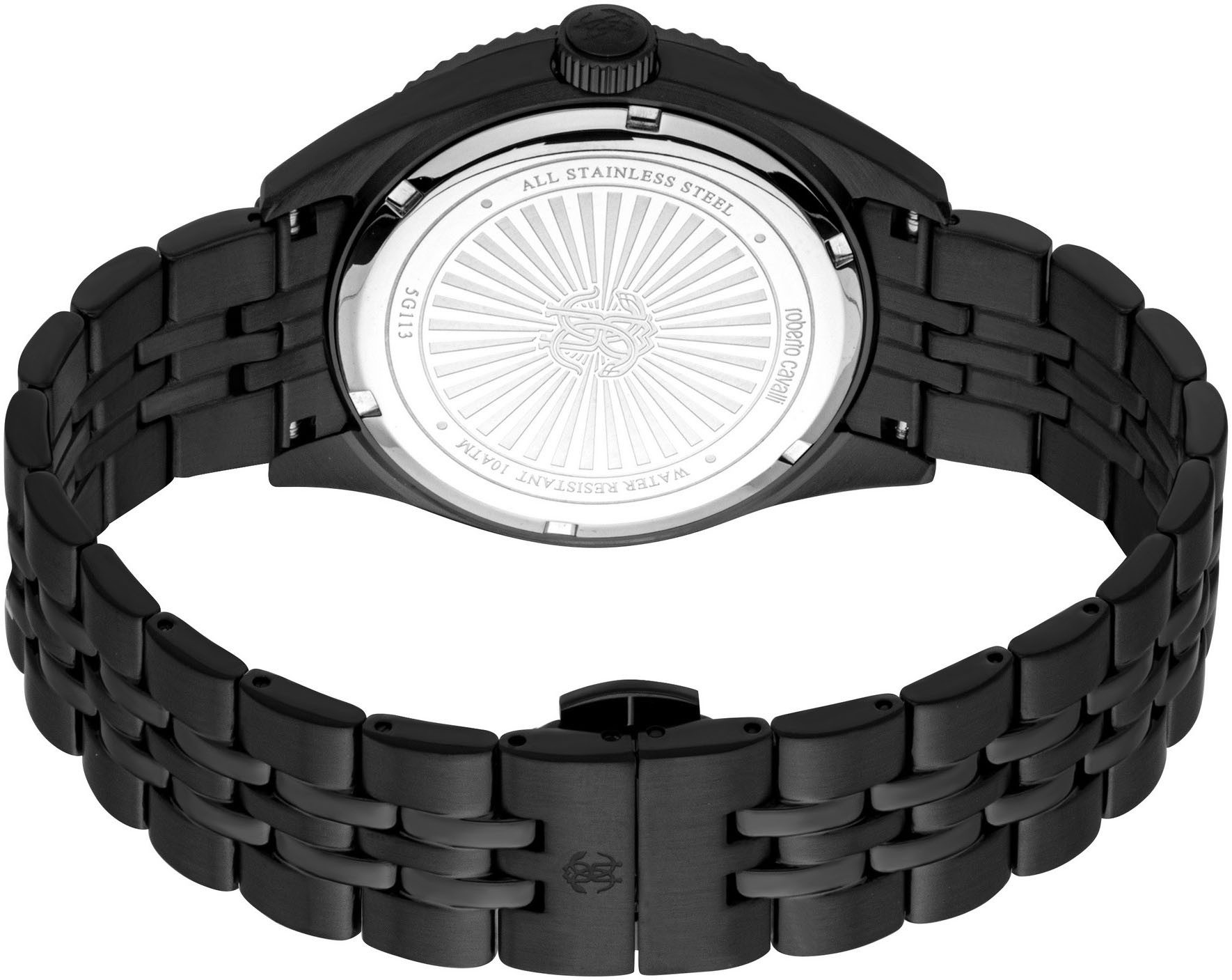 roberto cavalli Quarzuhr Uomo Classico III RC5G113M0065, Armbanduhr, Herrenuhr, Edelstahlarmband, analog, Tag
