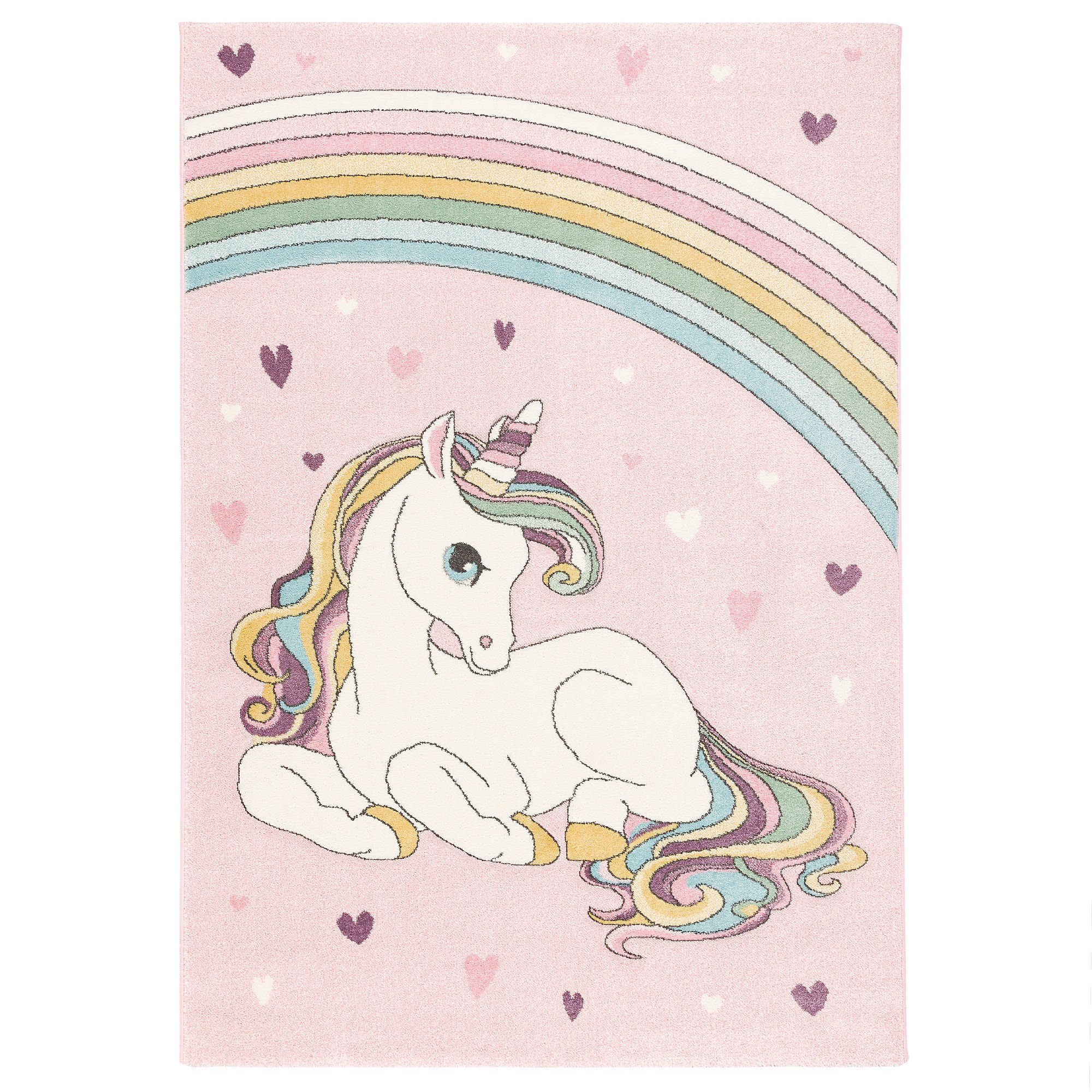Kinderteppich Kinder Teppich Maui Kids Einhorn Pastell