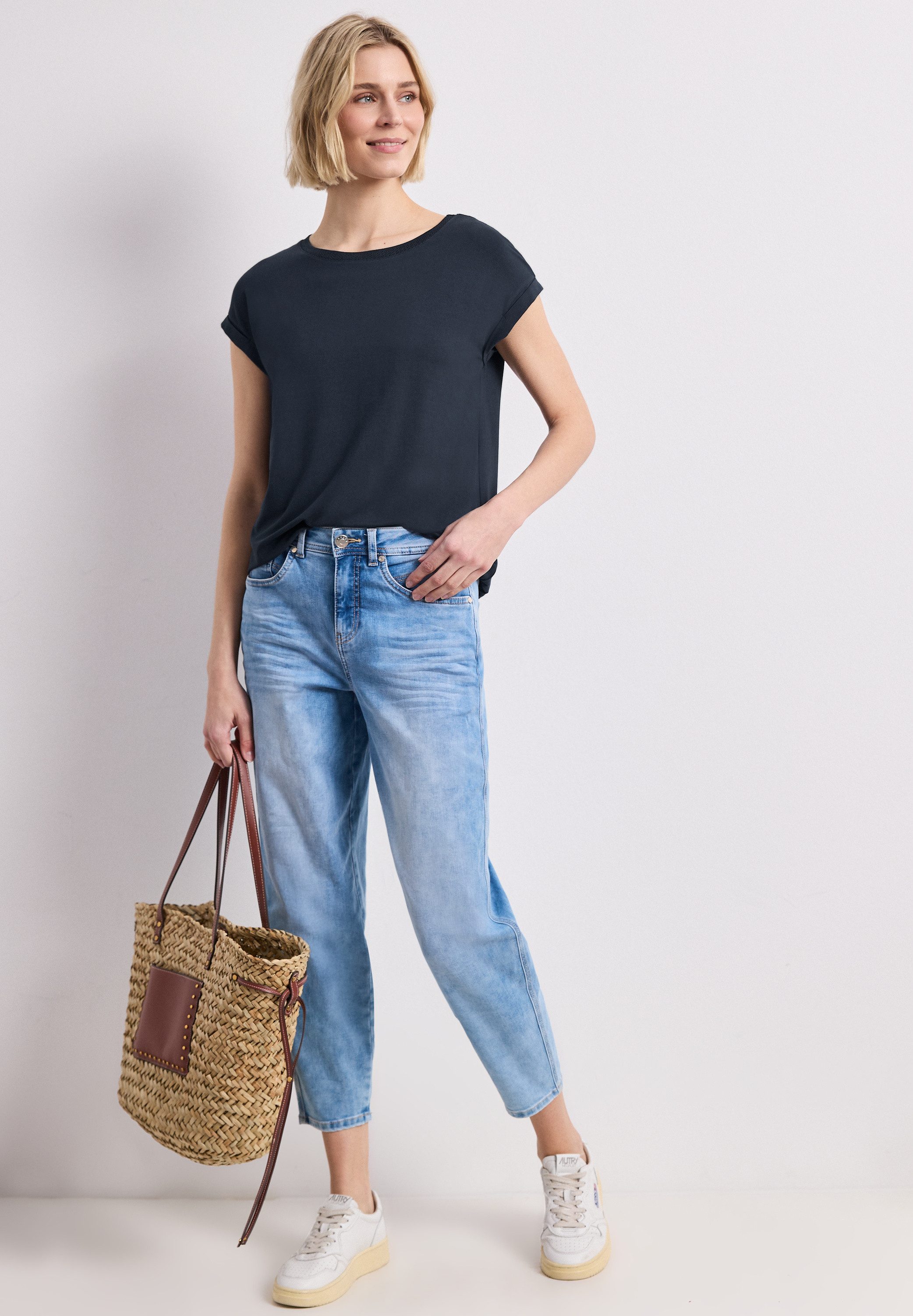 STREET ONE T-Shirt mit U-Boot-Ausschnitt