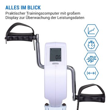 Capital Sports Heimtrainer Azura Full Body Comfort (griffsichere Handgriffe mit verstellbaren Haltelaschen), Standfahrrad Heimtrainer Hometrainer Fahrrad klappbar Cardio Fitness