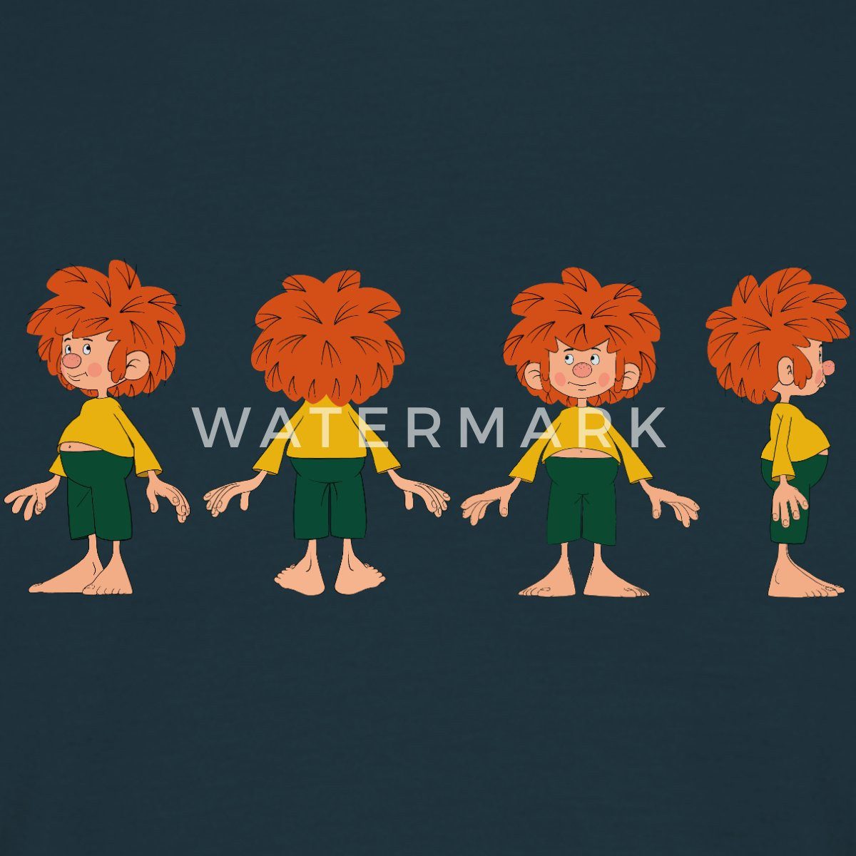 Spreadshirt T-Shirt Pumuckl Aus Verschiedenen Blickwinkeln Männer T-Shirt ( günstig online kaufen