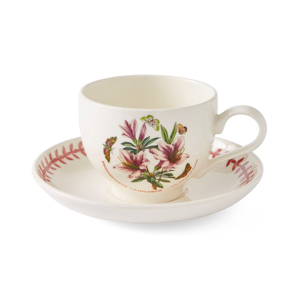 Portmeirion Tasse Portmeirion Keramik Tasse & Untertasse Botanic Garden Meadow Lilien, Keramik