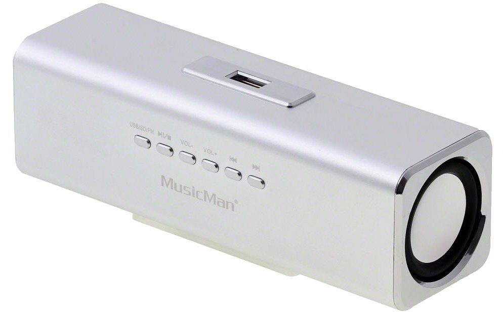 Lautsprecher »MusicMan MA SOUNDSTATION Silber« Lautsprecher »MusicMan MA SOUNDSTATION Silber«