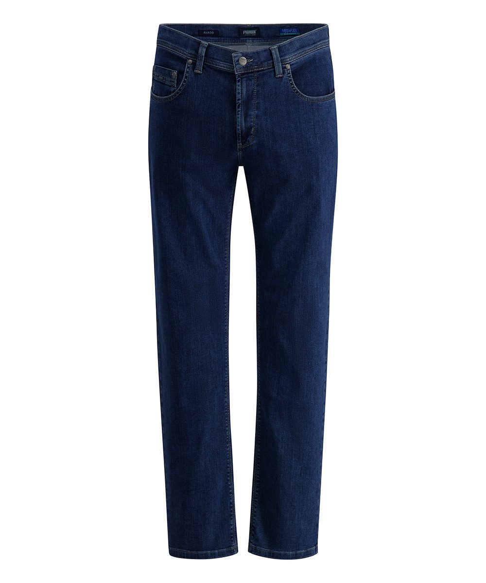 Pioneer Authentic Jeans 5-Pocket-Jeans PIONEER AUTHENTIC JEANS Herren Straight Leg Jeans Rando Megaflex - Regular Fit - normaler Beinverlauf - Blue Stretch Denim