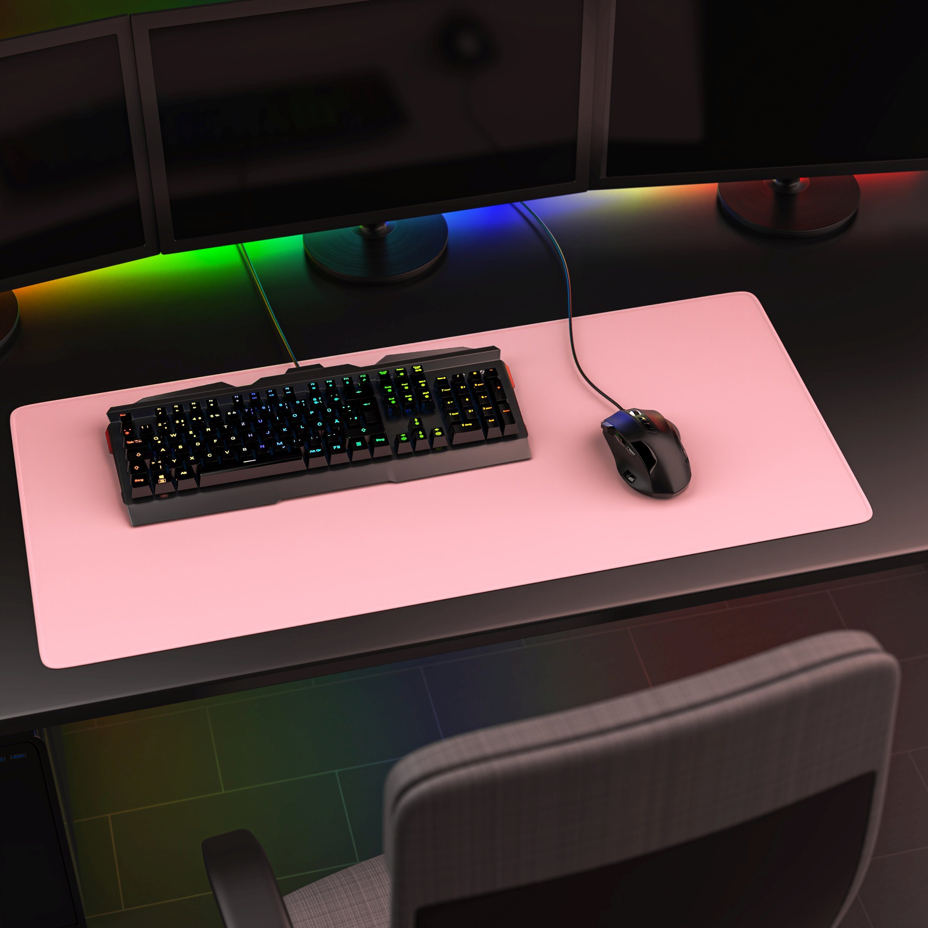 CSL Gaming Mauspad XXL Speed Mousepad 900 x 400 x 3 mm, große Tischunterlage (1-St), rutschfest, abwaschbar, Geschwindigkeit & Präzision, rosa, Gaming – Bild 5 von 5
