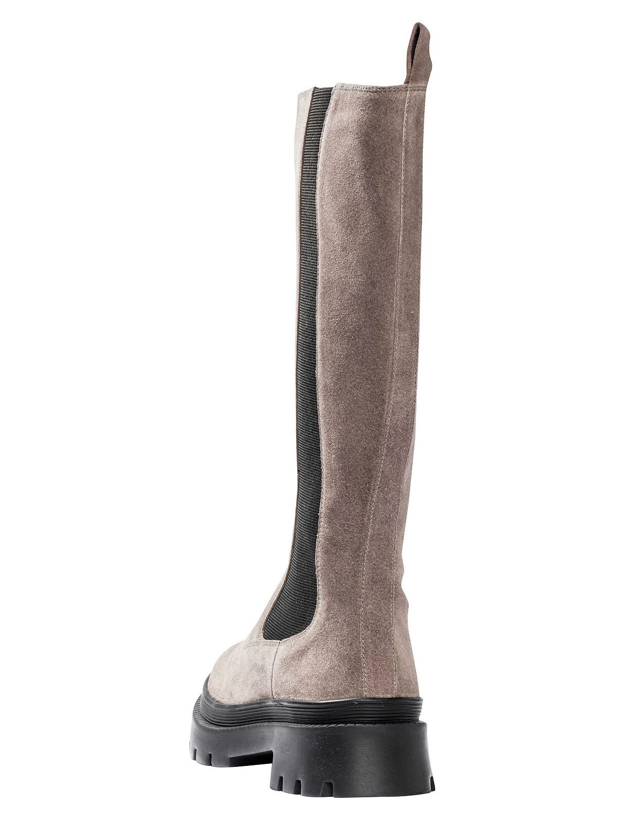 Sheego Große Größen Weitschaftstiefel aus Echtleder, mit Stretcheinsatz