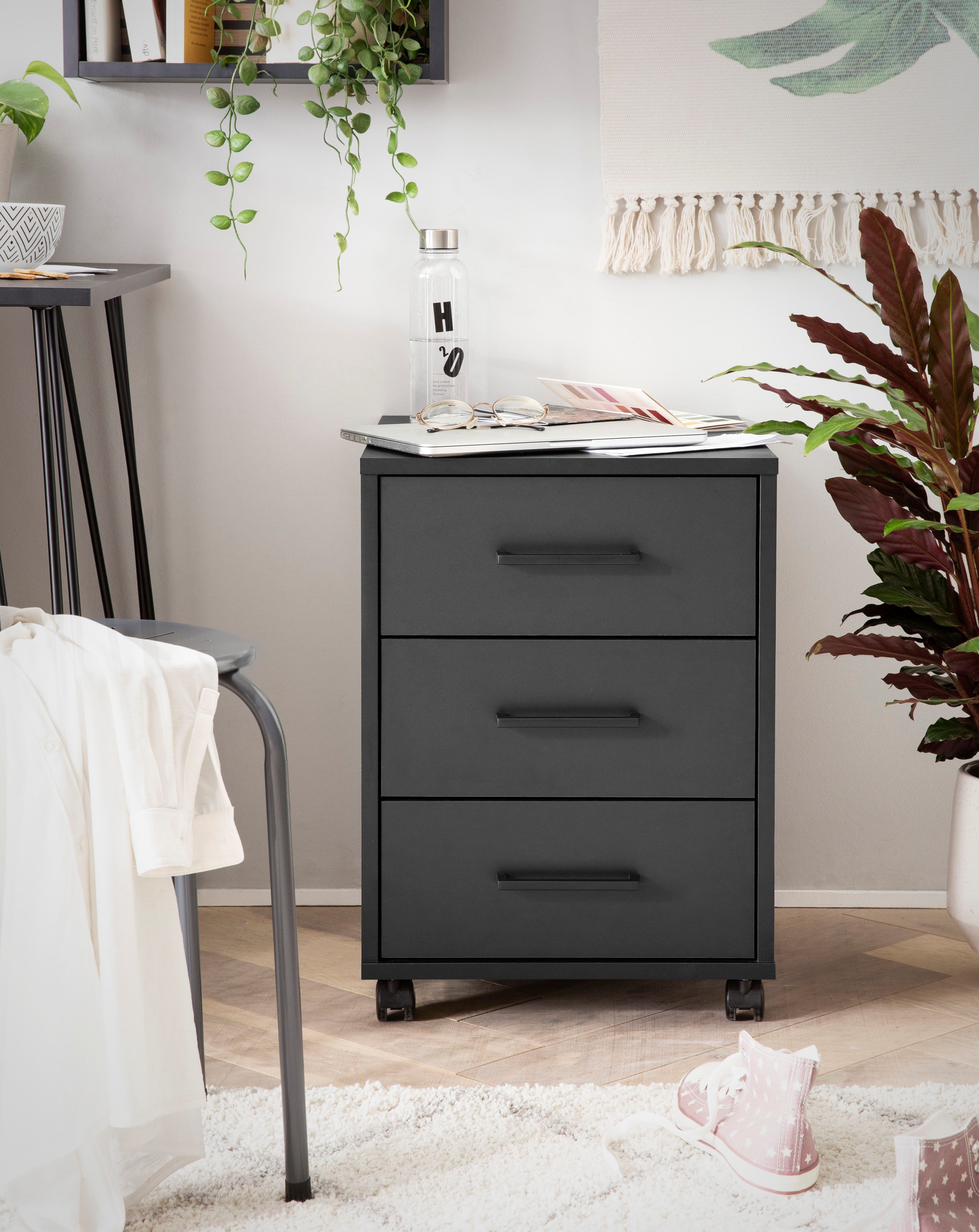 Schildmeyer Rollcontainer Ruby, Breite 40 cm, Mit Stifteinsatz, Metallbesch günstig online kaufen