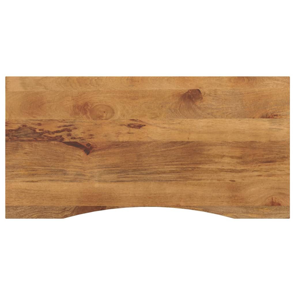vidaXL Tischplatte Schreibtischplatte mit Aussparung 120x50x2,5cm Massivholz