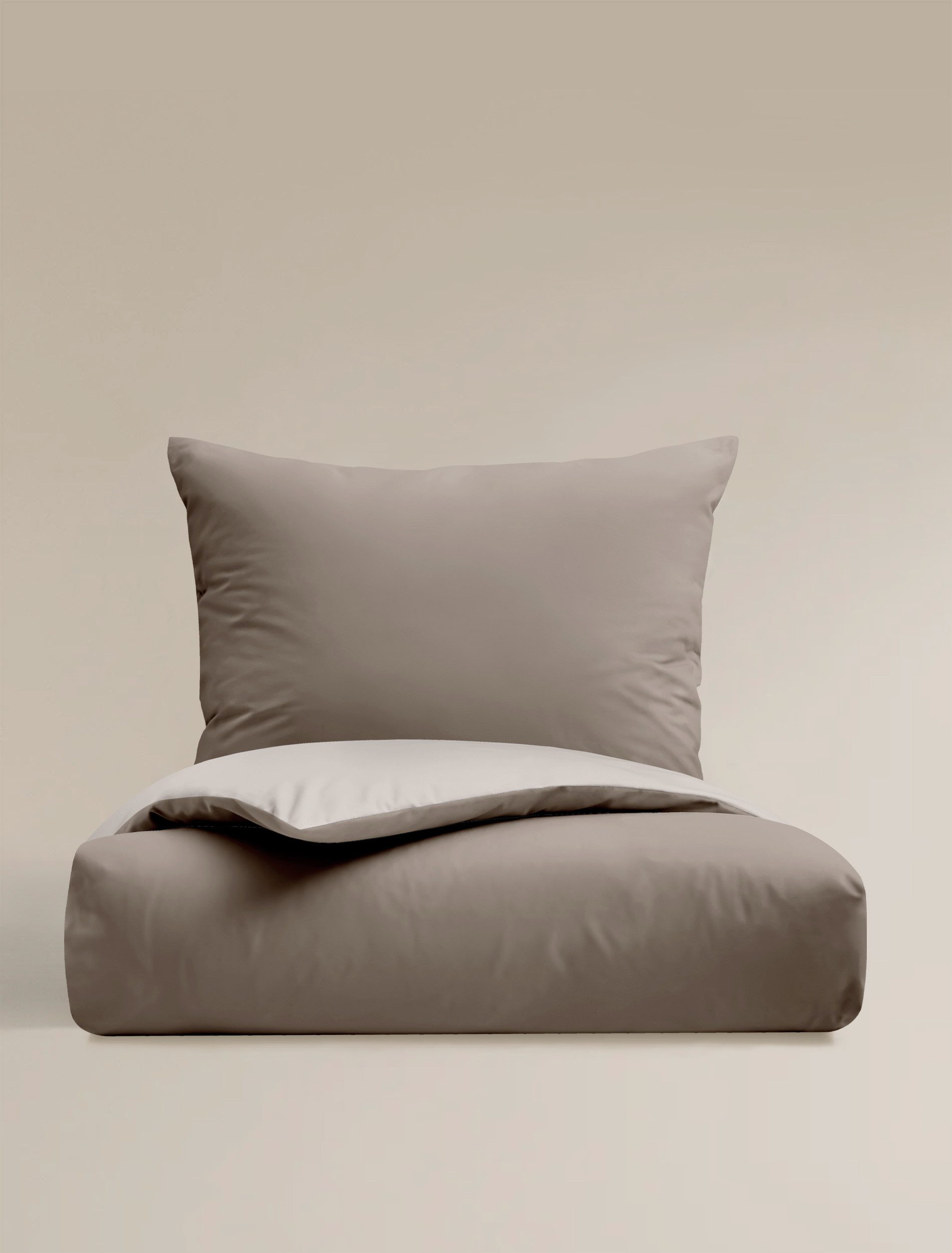 BIERBAUM Wendebettwäsche Modern Uni in Gr. 135x200 oder 155x220 cm, Renforcé, 2 teilig, Modernes Unidesign: Schlichte, elegante Optik für jedes Schlafzimmer