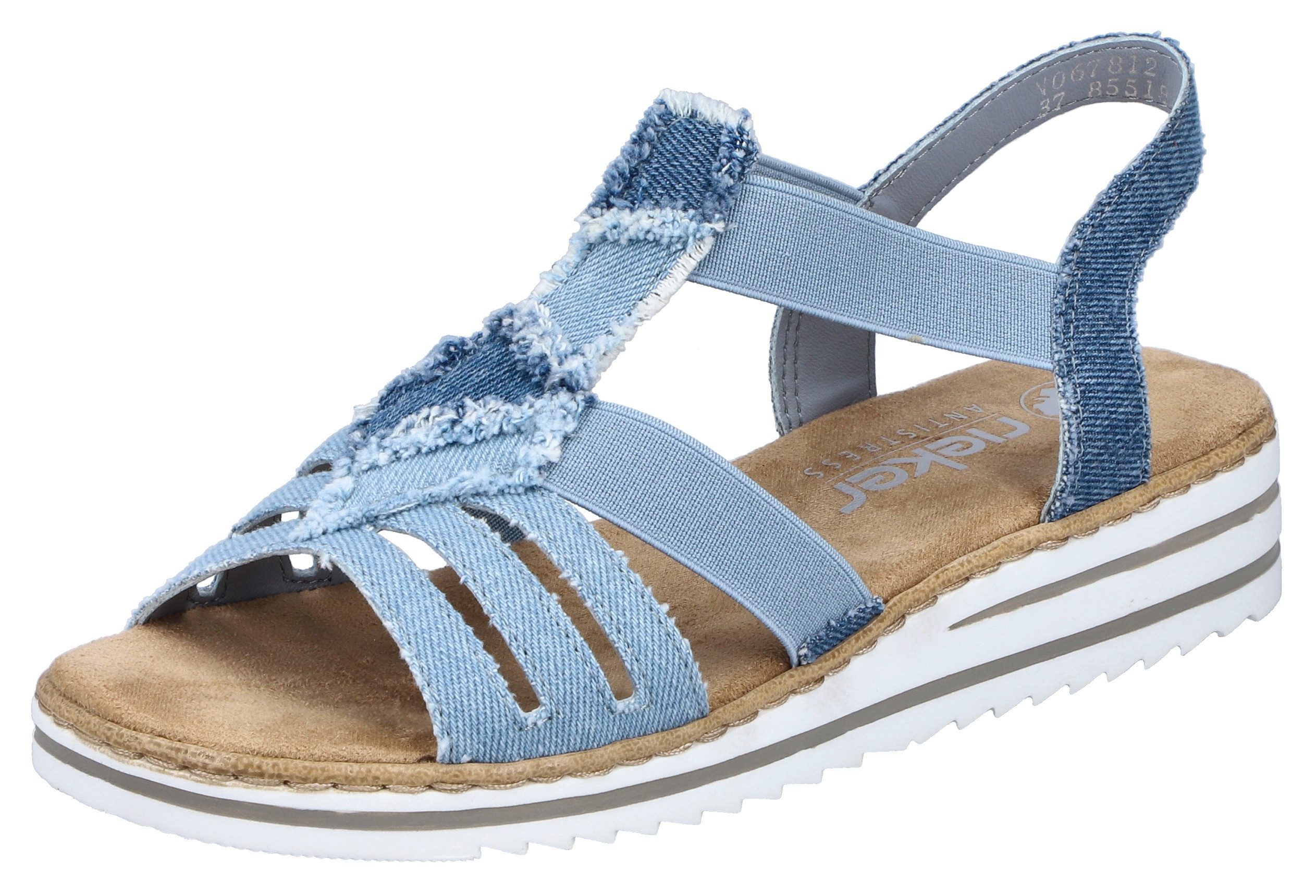 Rieker Keilsandalette Sommerschuh, Sandale, Plateau, Urlaubschuh mit seitli günstig online kaufen