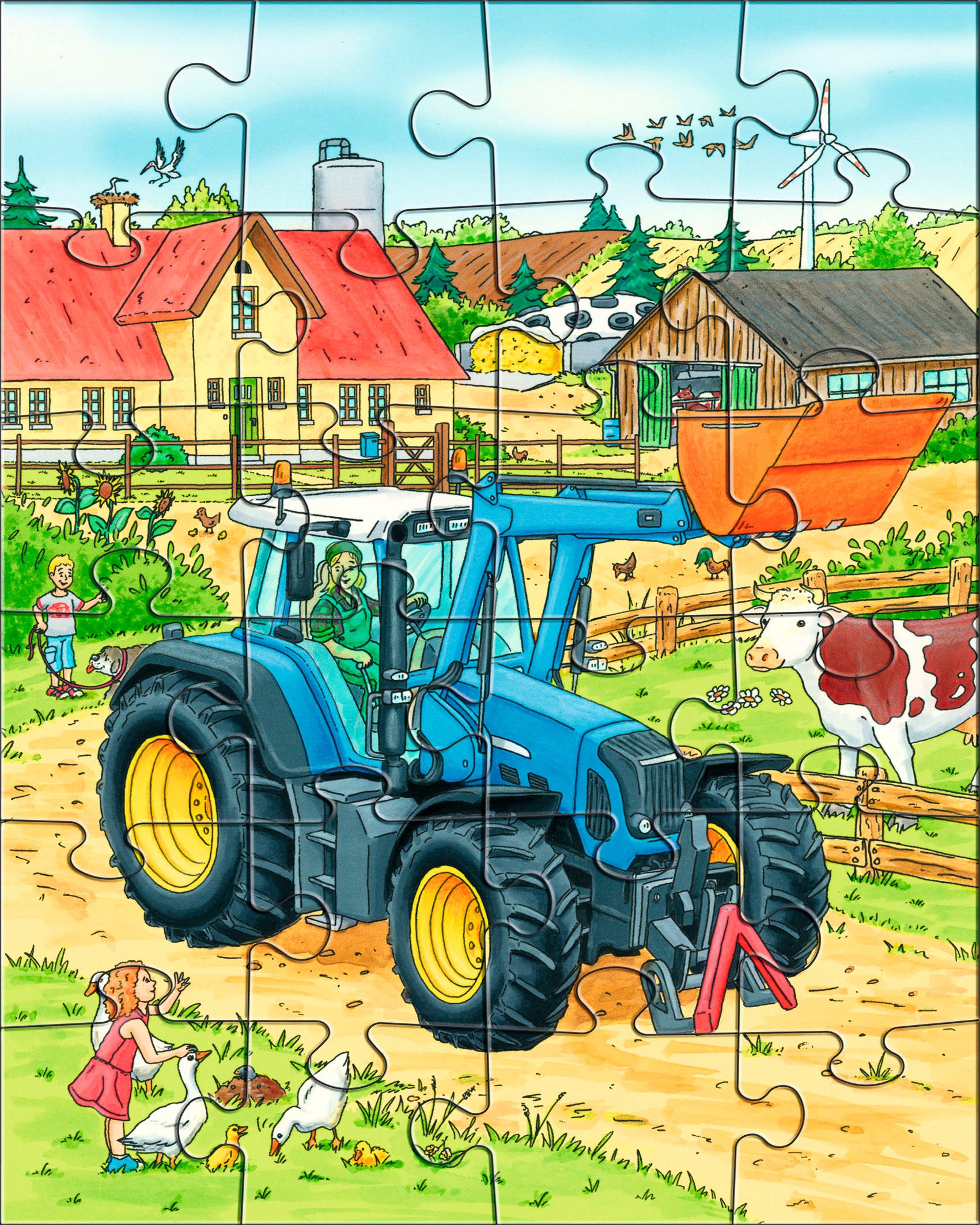 Haba Puzzle Traktor und Co., 72 Puzzleteile