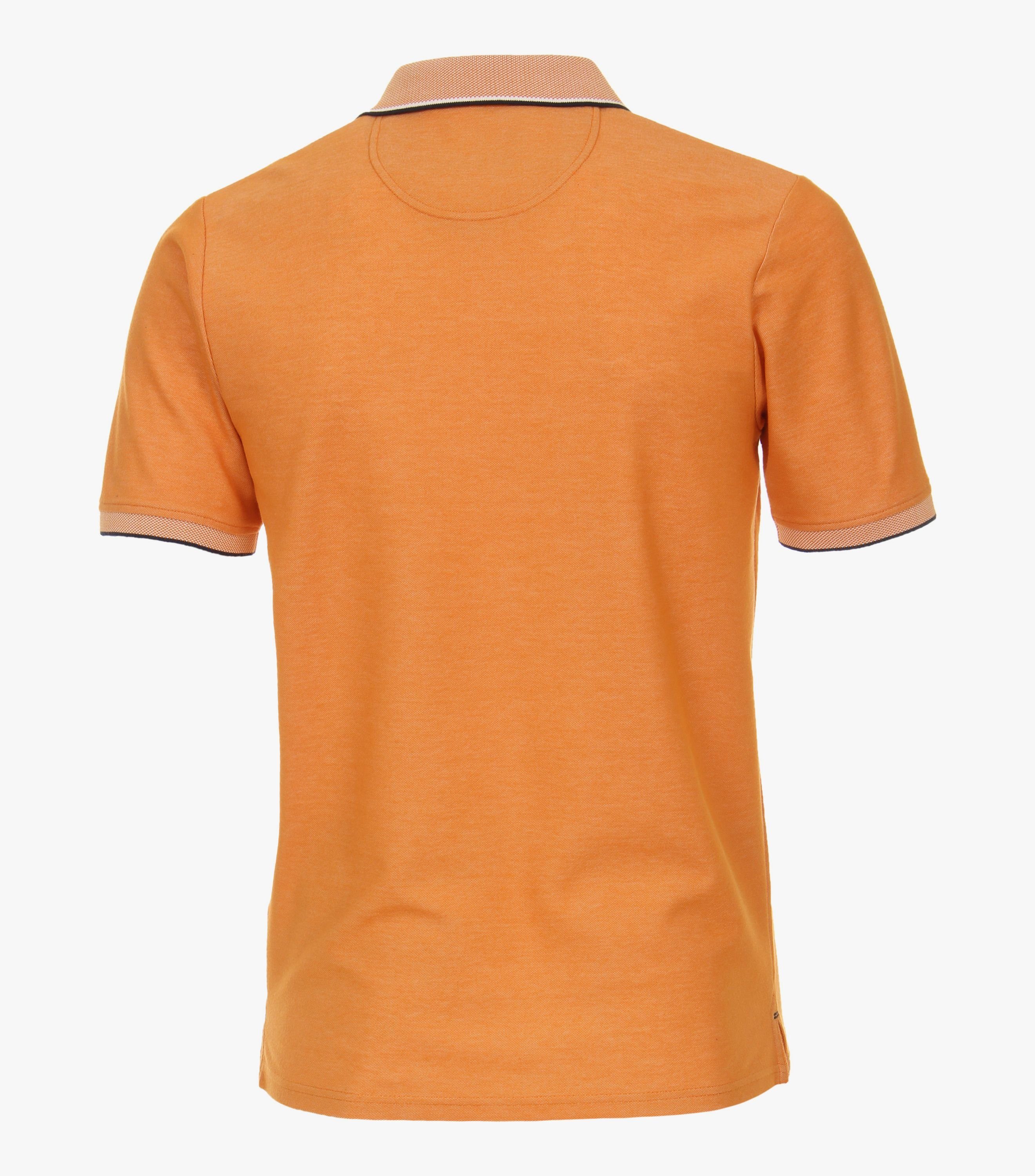 466 Stretchanteil, Passform Hochwertiger mit Poloshirt 923877300 Orange CASAMODA Normale Baumwollmix