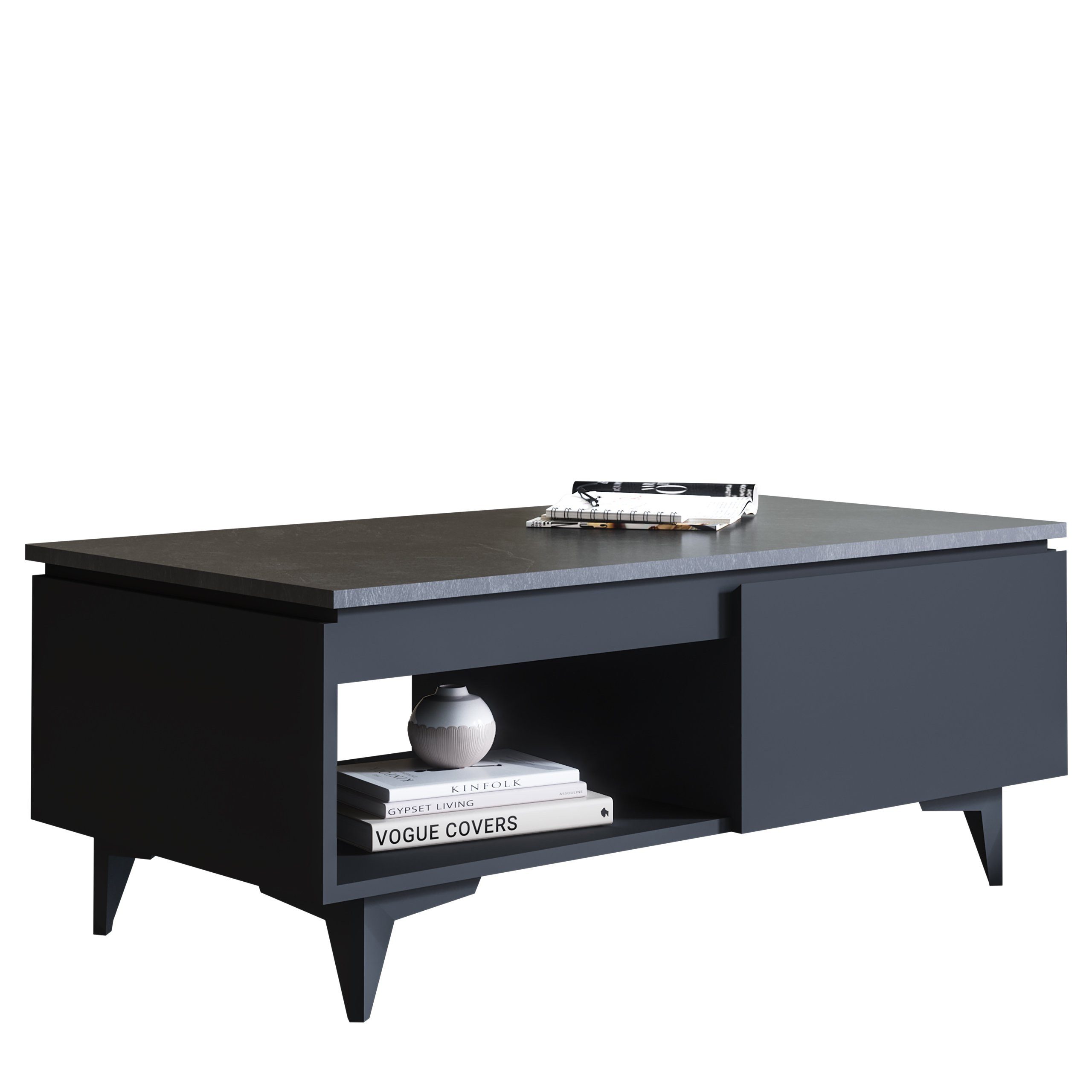 Newroom Couchtisch Lumaro, Minimalistisch Schwarz Wohnzimmertisch günstig online kaufen